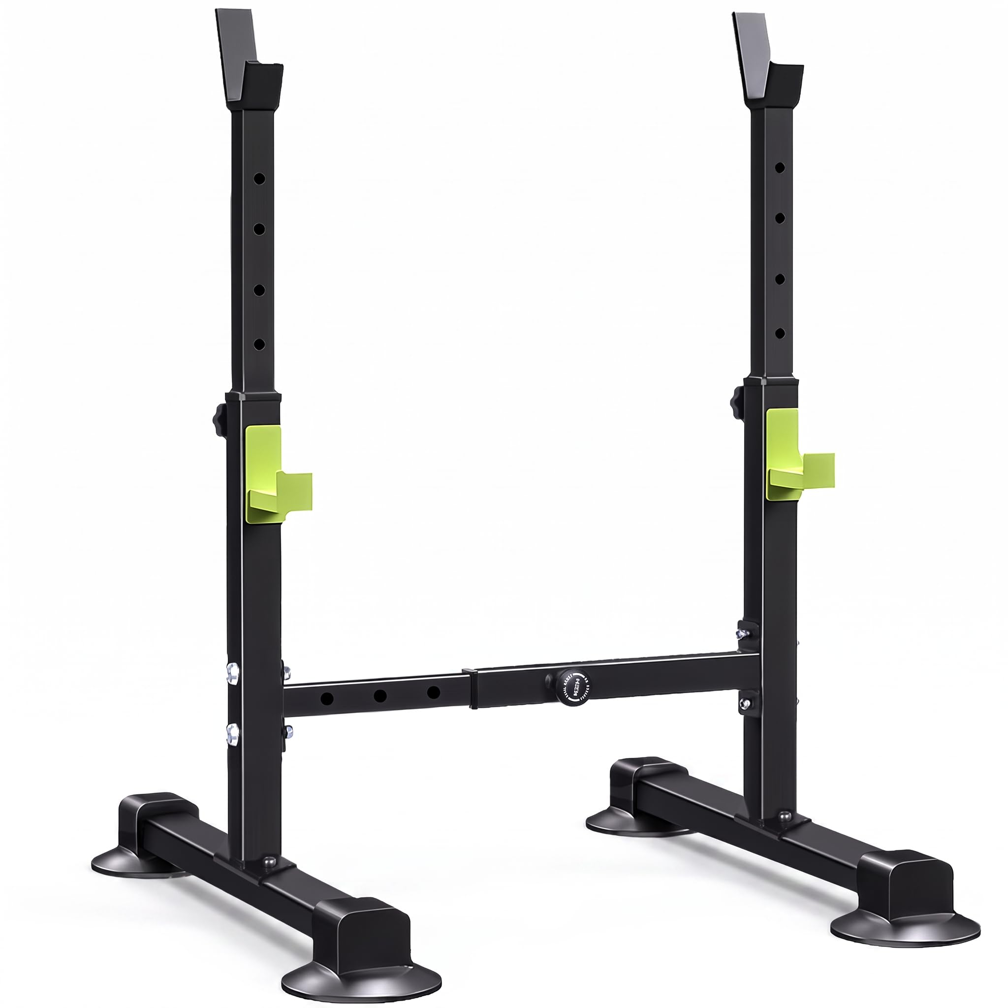 Adjustable Squat Rack, Heavy Duty Bench Press Rack, Barbell Rack for Strength Training, Home Gym Squat Stands, 250kg Max Load, Height Adjustable 99–121 cm