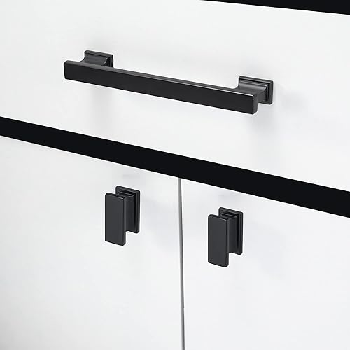 Miniatura 3 de COTYKILEY Paquete de 10 manijas negras mate de 7 pulgadas para gabinetes de cocina, manijas de puerta de gabinete, accesorios de gabinete de cocina,