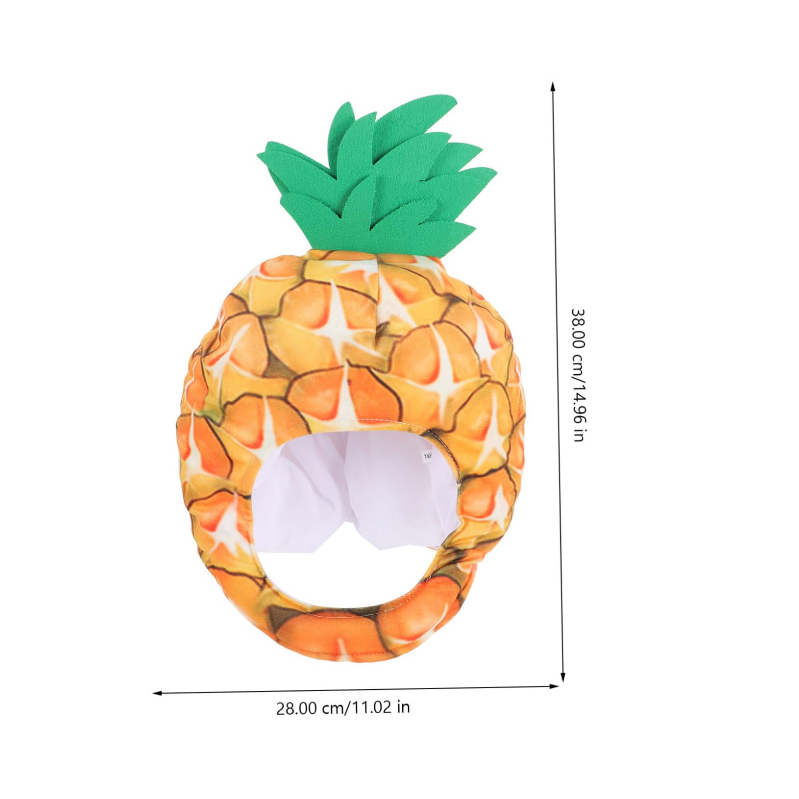 CHILDWEET Sombrero de Máscara de Piña de Peluche Amarillo Pp Algodón | Accesorio para Fotos y Fiestas de Disfraces, Diseño Lindo para Niños, Acabado Delicado