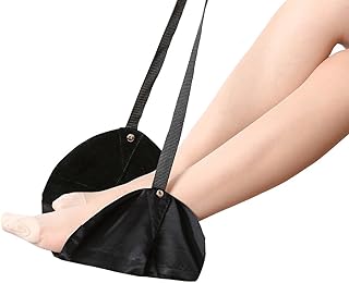 Reposapiés, Pie Resto tátil Apoyapiés Ajustable Foot Rest Pie Hamaca Sorpote de Pies Footrest para Oficina, Hogar, Viaje, Coche, Avión, Tren y Escuela (Negro) …