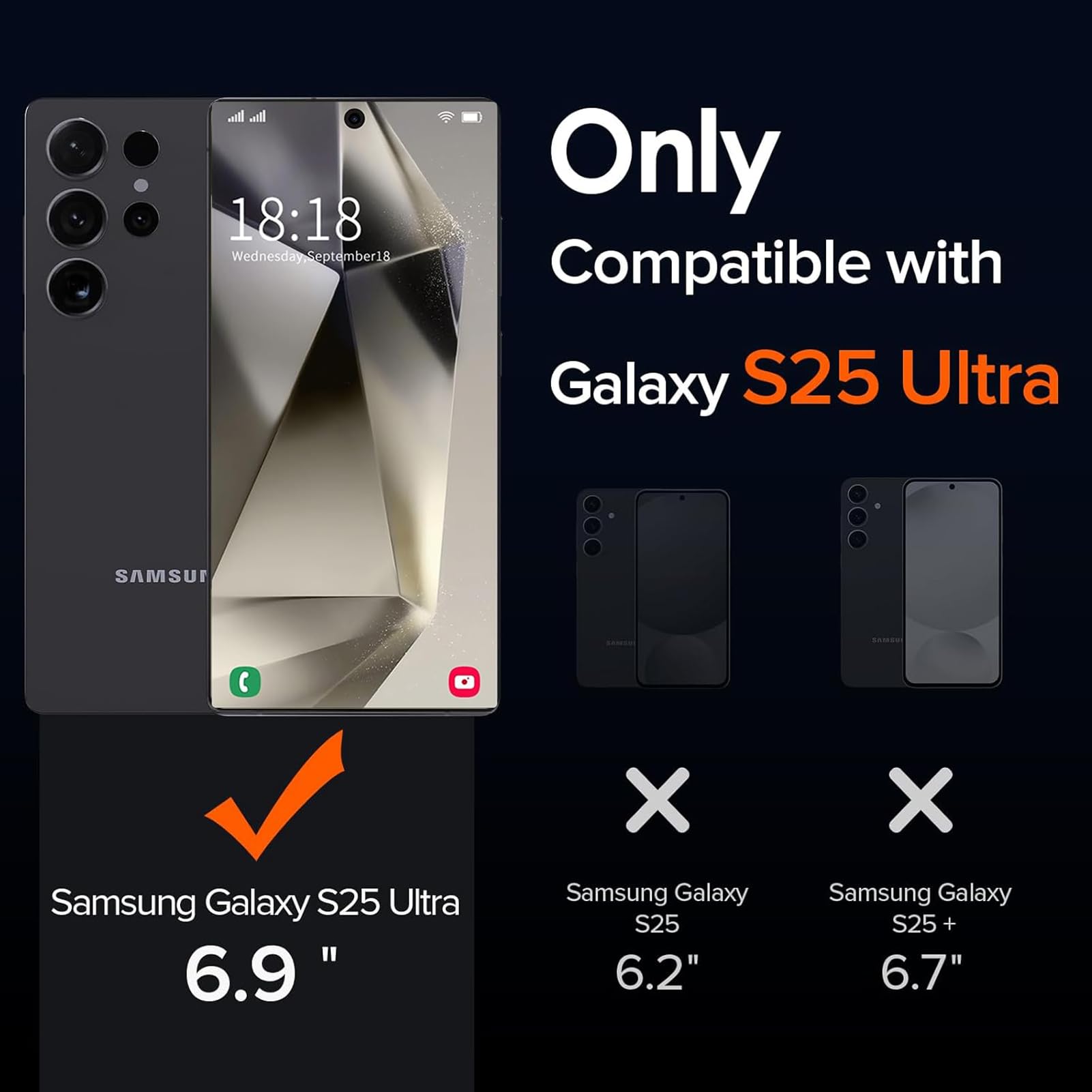 Cover a batteria per Samsung Galaxy S25 Ultra, 10000 mAh, magnetica, compatibile con ricarica wireless, custodia di protezione per caricabatterie di emergenza estesa, colore: Nero