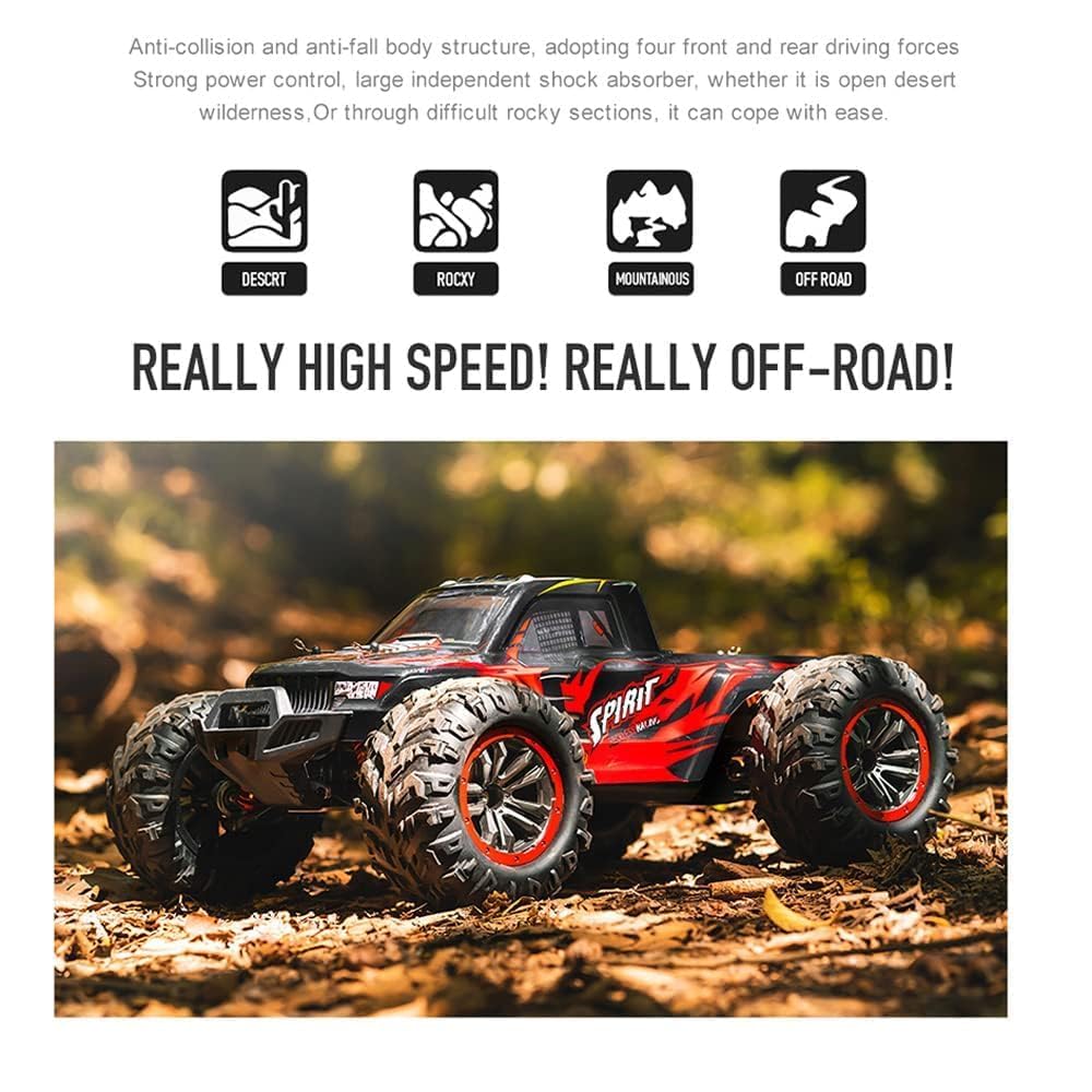 Skala 1:10 60 Km/H Szybki Samochód Rc, 4x4 Monster Truck Atv Z Proporcjonalnym Układem Kierowniczym Do Wspinaczki I Wyścigów, Zabawka Zdalnie Sterowana