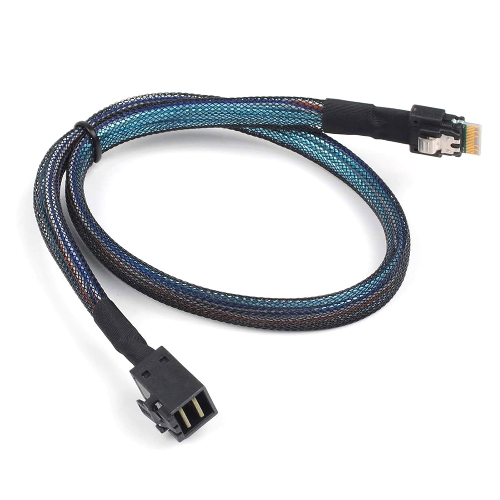 QMQJIA Flexible PCIE4.0 Slimline SFF8654 4i 38P to SFF8643 Cable for Reliability Server Connection 80Mohm Most Impedance