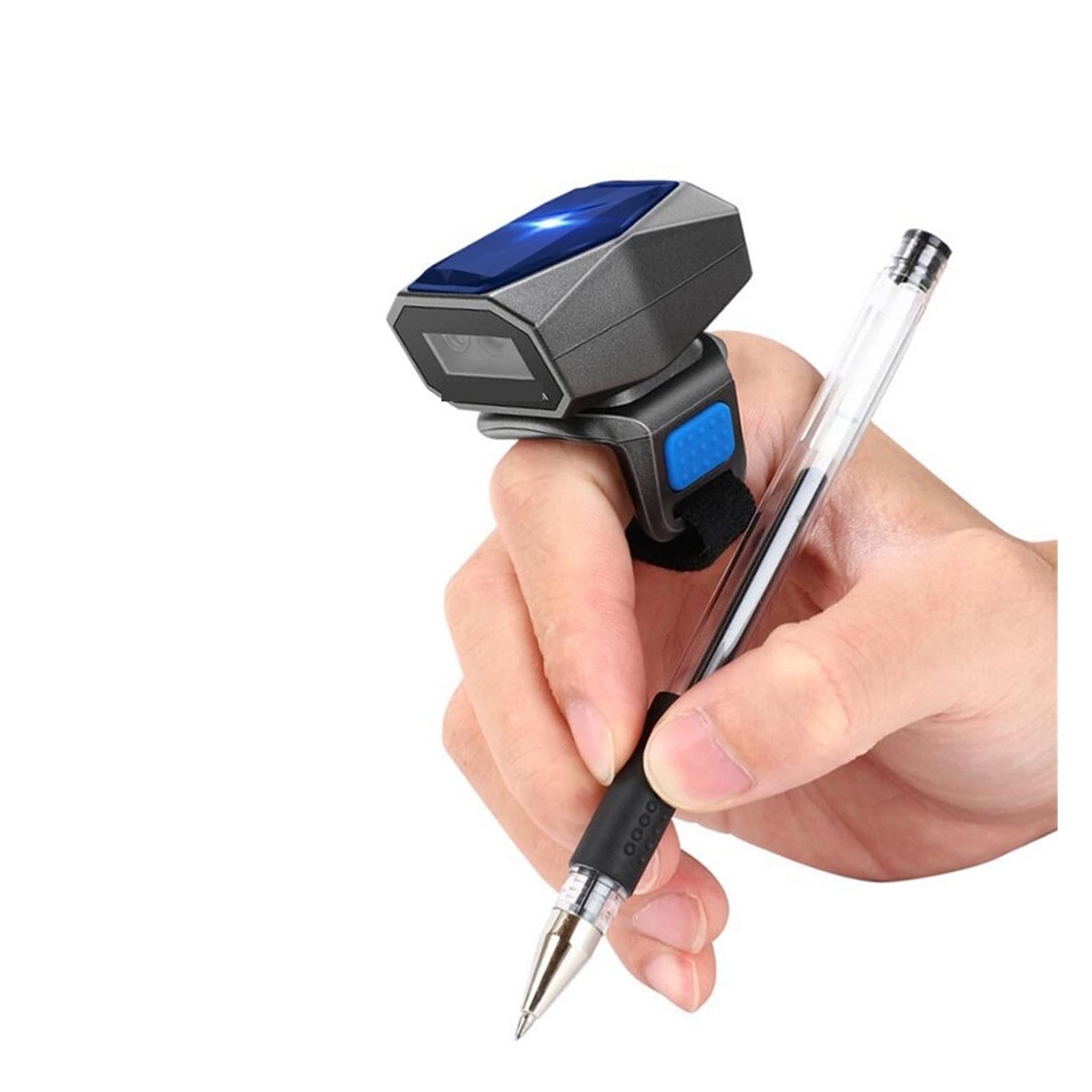 LNHHG Wearable 1D Bluetooth Barcode Scanner Ring 2D QR Barcode Reader 2.4G Dongle Wireless EAN13 Barcodes USB Wired Read(2D)