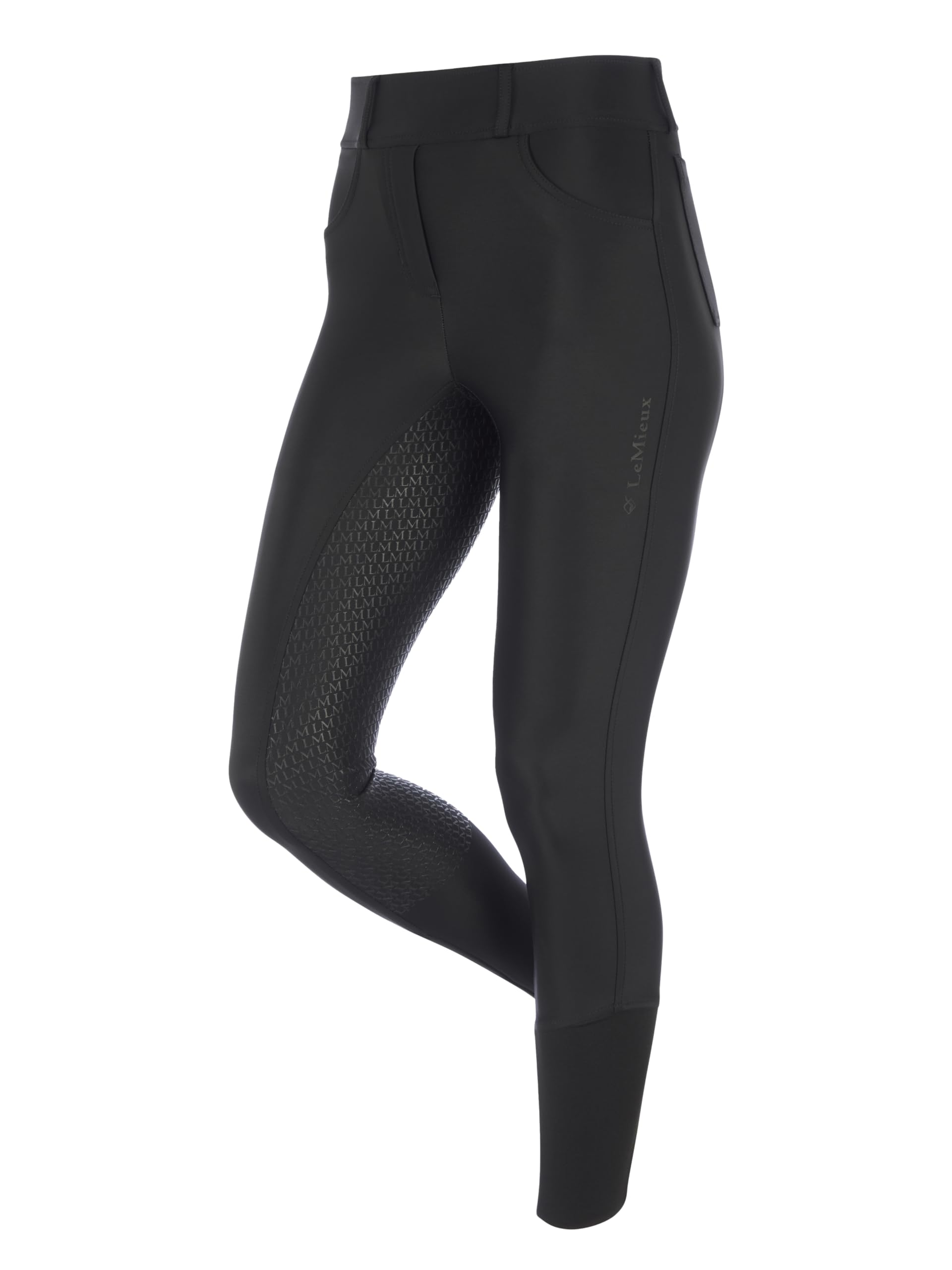 LeMieux Demi Bregging - Ladies Pull On Breeches - Full Seat Silicone Grip - Black - UK18
