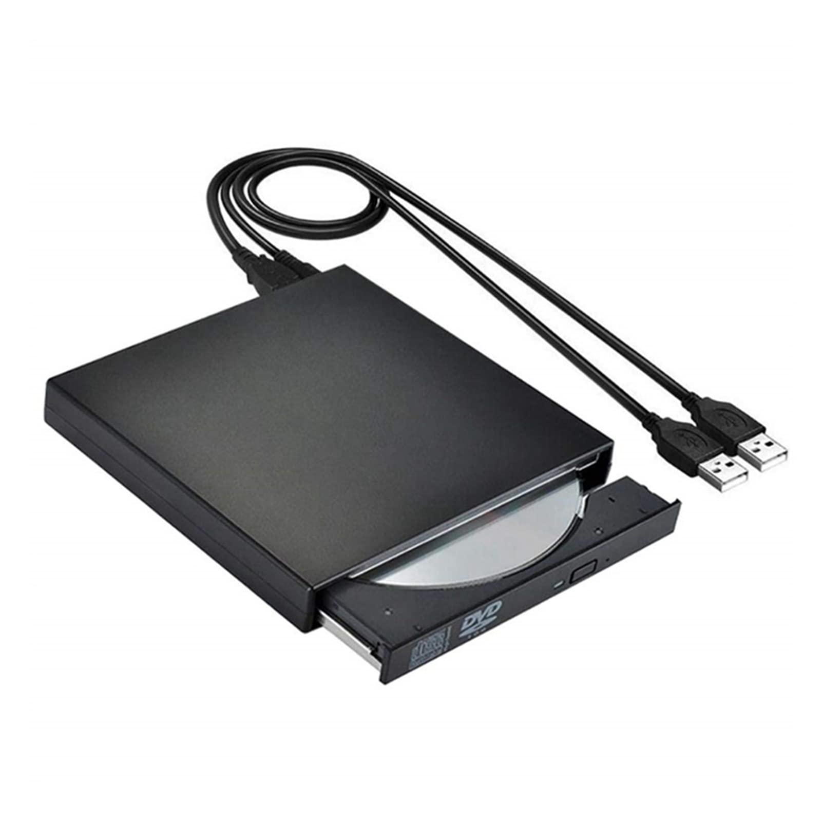 Externe DVD Lecteur Optique CD ROM USB 2.0 Joueur CD-RW Enregistreur de Lecteur d'écrivain de brûleur portatil for Ordinateur Portable PC(Blanc)