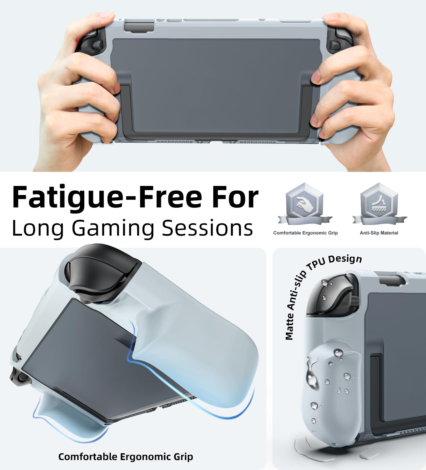 TiMOVO Dockable Case for Nintendo Switch 2 2025, Gray | TPU Grip Protective, Quick-Release Joycon Design, Anti-Scratch Shockproof, Console Hard Cover