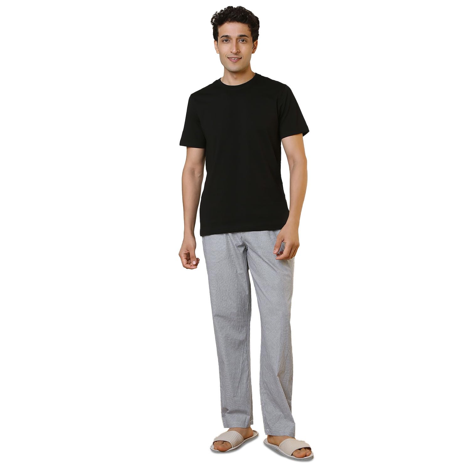 Men Half Sleeve Regular Fit Print Pattern Pure Cotton Round Neck Garment Kit (Size: 2XL)-AHQD00018-X2 Multi-Colour