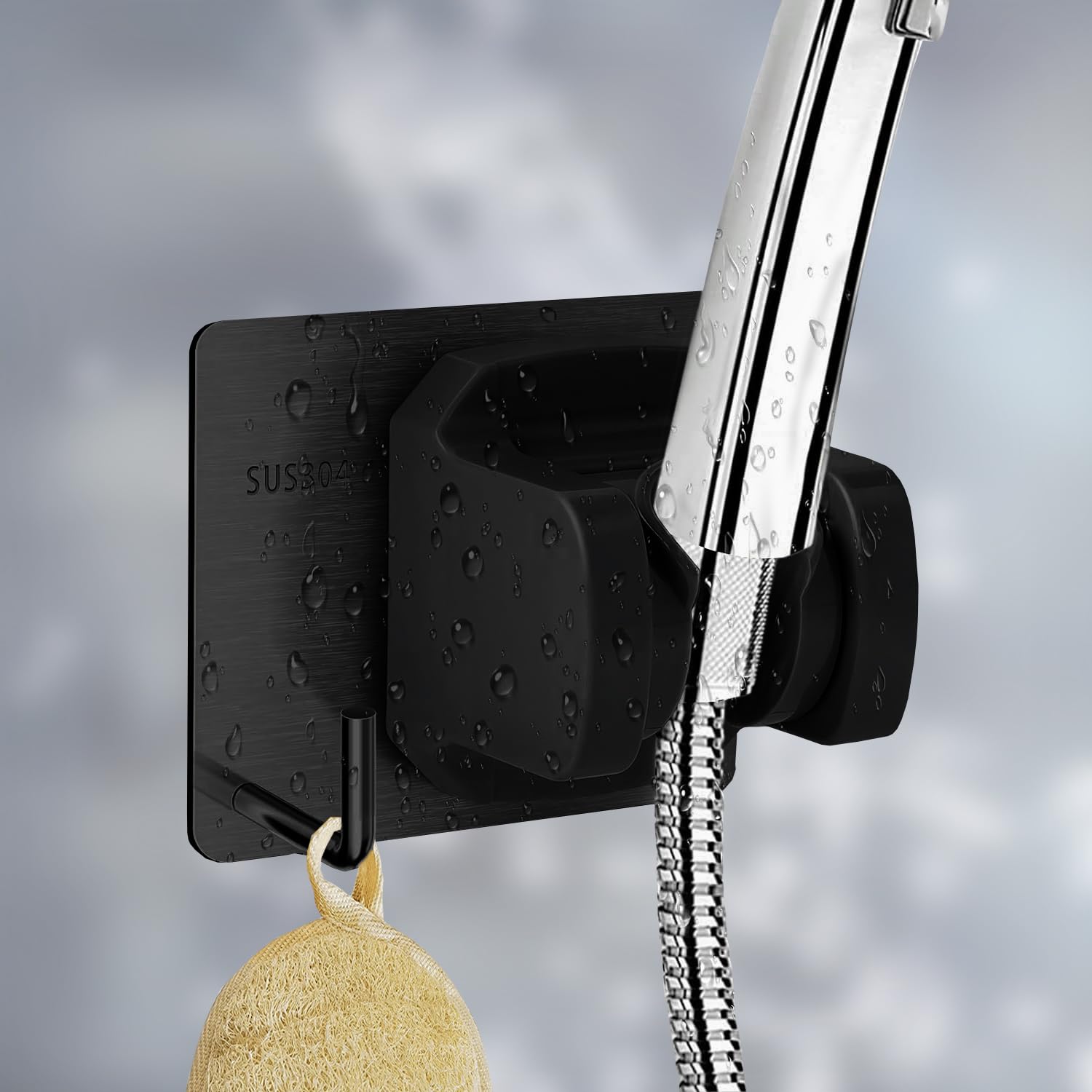 INFERNO® Adhesive Adjustable Bathroom Hand Shower Head Holder Bracket No-Punching Wall Mounted (Black 1 Piece) (B0CR44ZH8B) Amazon Price History, Amazon Price Tracker