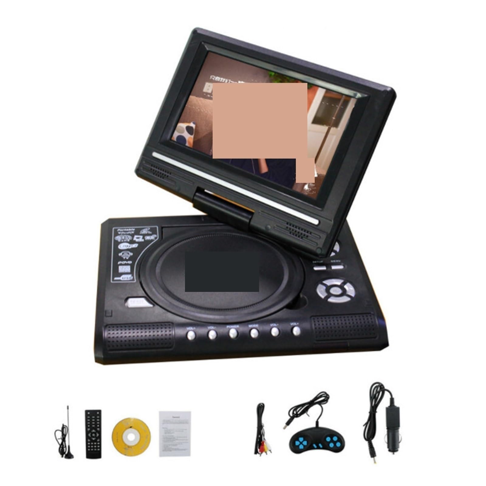 Lecteur DVD Portable, Lecteur CD-DVD à la Maison portatif, lecteurs DVD-VCD à la Maison, Prend en Charge Plusieurs Médias