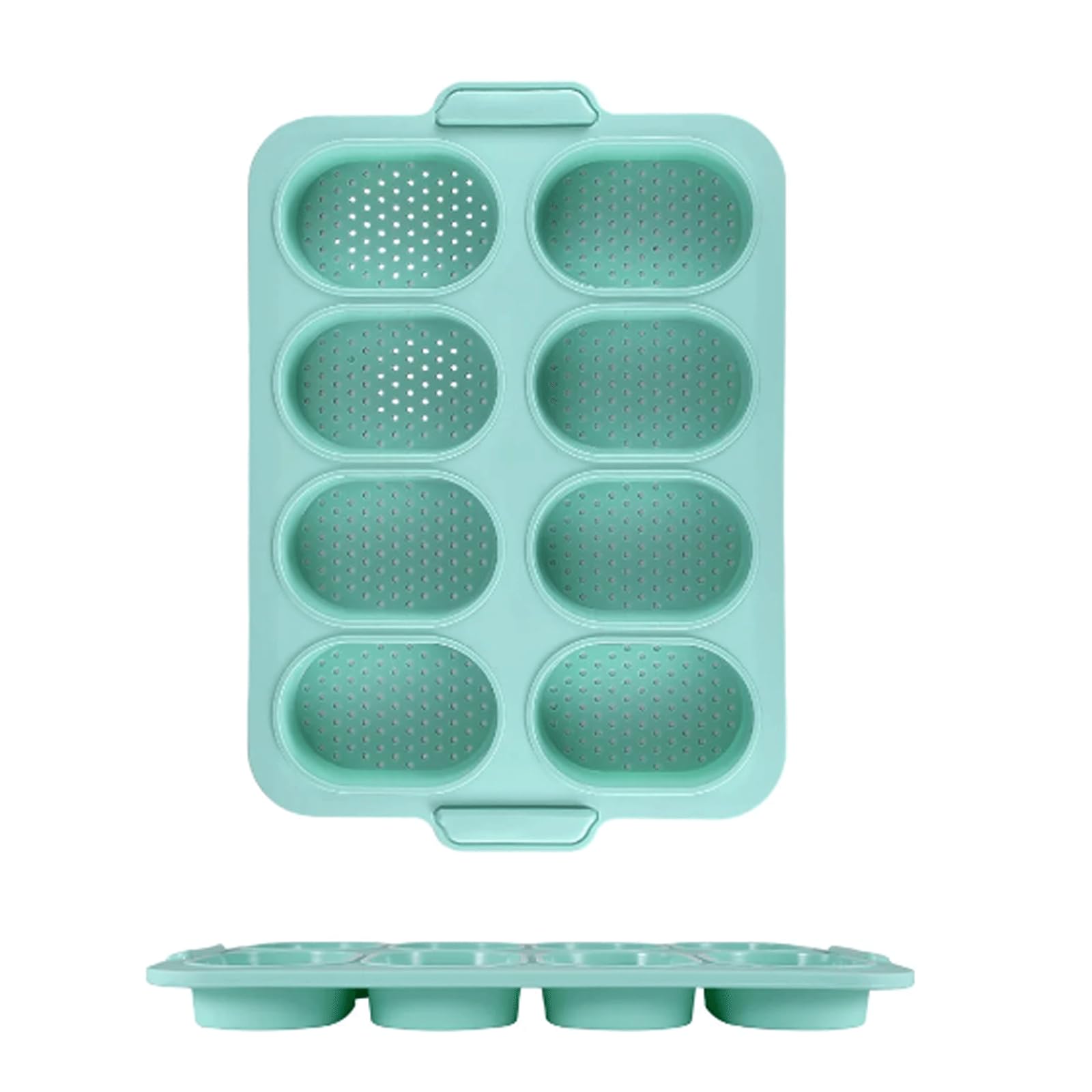 Moule à pain silicone 8 gouttières pour baguette perforée