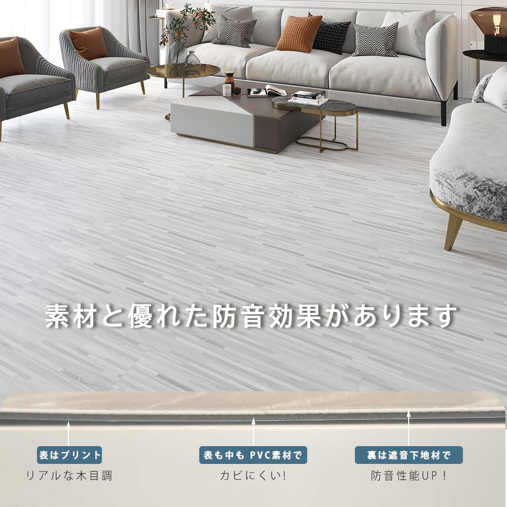 フロアタイル　7.5畳分 フロアタイル 7.5畳分 楽天市場】置くだけ フロアタイル（サイズ（部屋