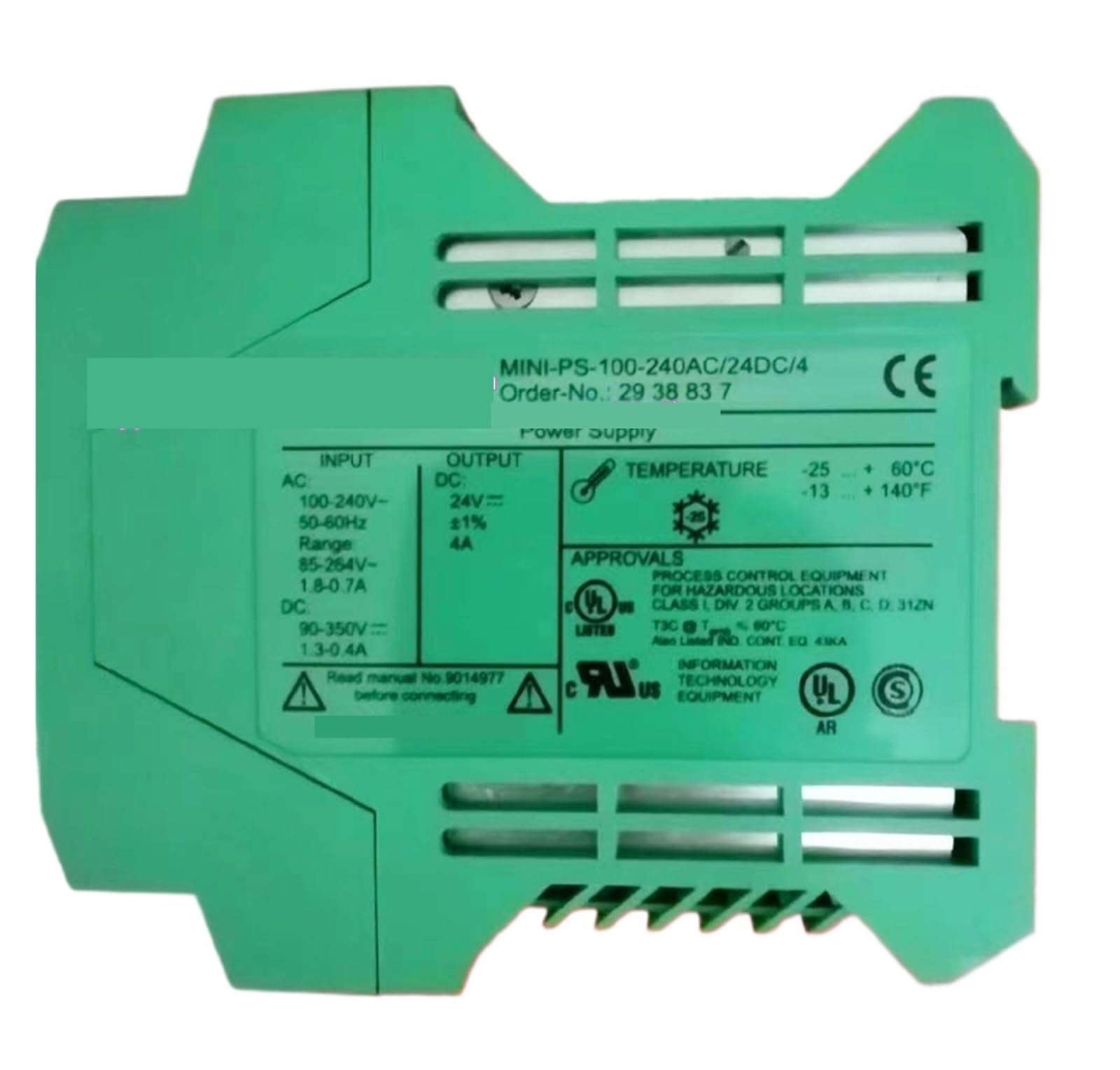 YMUGUEGH Power supply Mini-PS-100-240AC/24DC/4 2938837