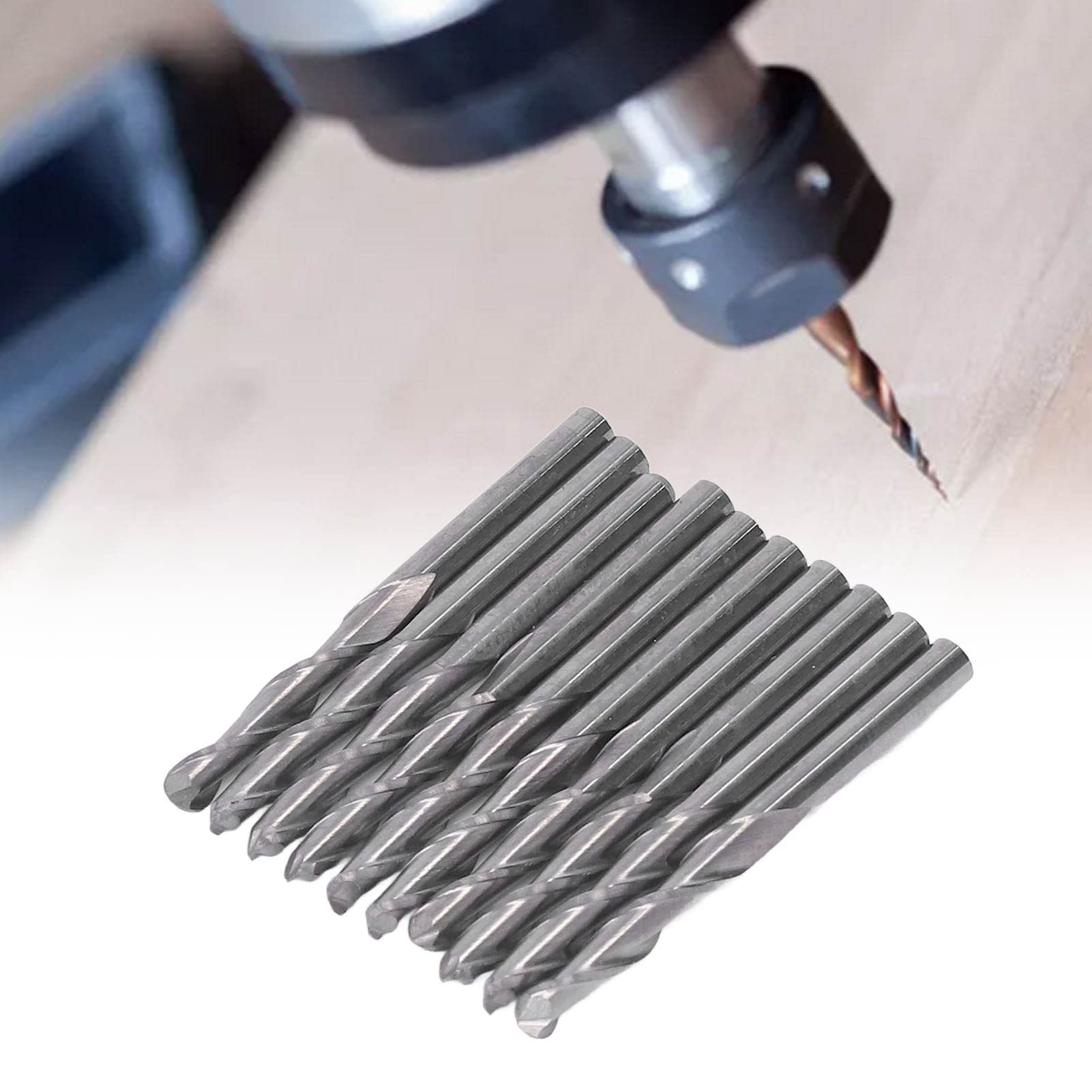 Fraises à Bout Sphérique CNC en Acier à Haute Vitesse - Haute Résistance à l'Usure, Efficacité Élevée - Pour Engraving, Fraisage sur Bois, Plastique, PCB, MDF-Lot de 10 Pièces