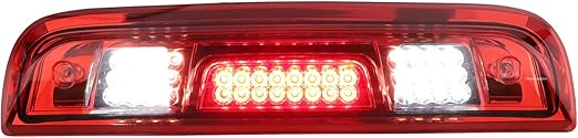 Tresound LED Third Brake Cargo Light for 2014-2018 Chevy Chevrolet Silverado & GMC Sierra 1500 2500HD 3500HD Rear High Mount Stop Lamp Red Lens Chrome Housing