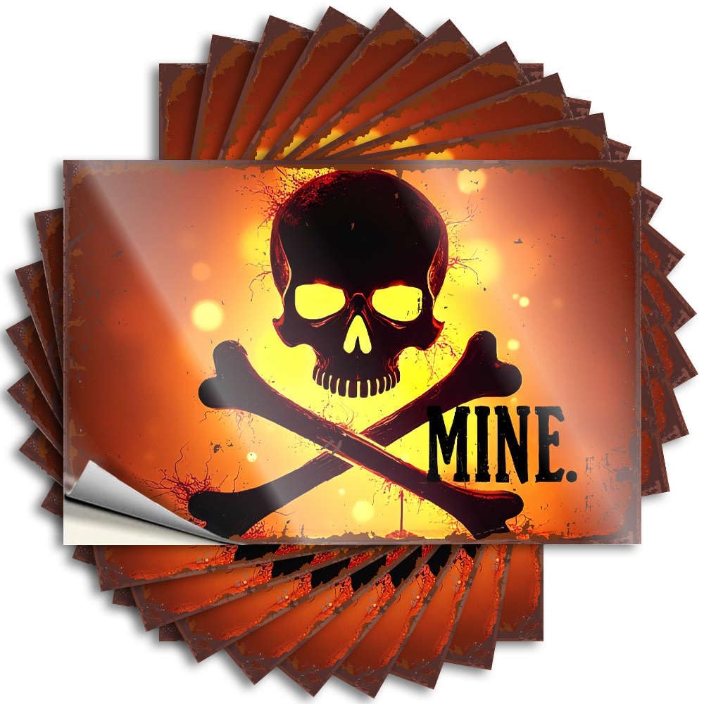 Quote Room Decor Indie Aesthetic Vinyl Sticker | Jolly Roger: Danger Ahead! Autumn for Comfort Use(8X12CM)