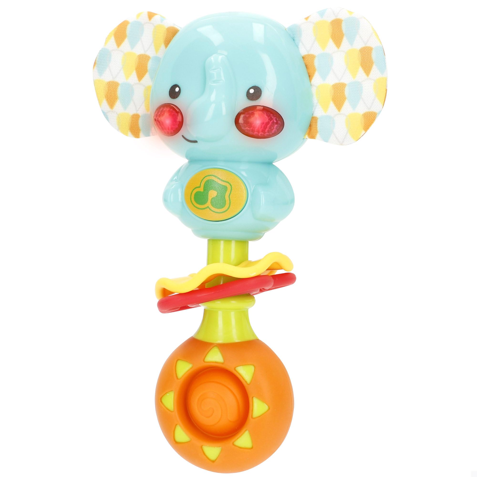 winfun Baby Musical Rattle, 12 x 17 cm, Lights and Textures, 23 Phrases, 13 Sounds, Cheerful Melodies, Ergonomic Design for Small Hands, Baby Toys, Children's Gifts, +3 Months (39378)