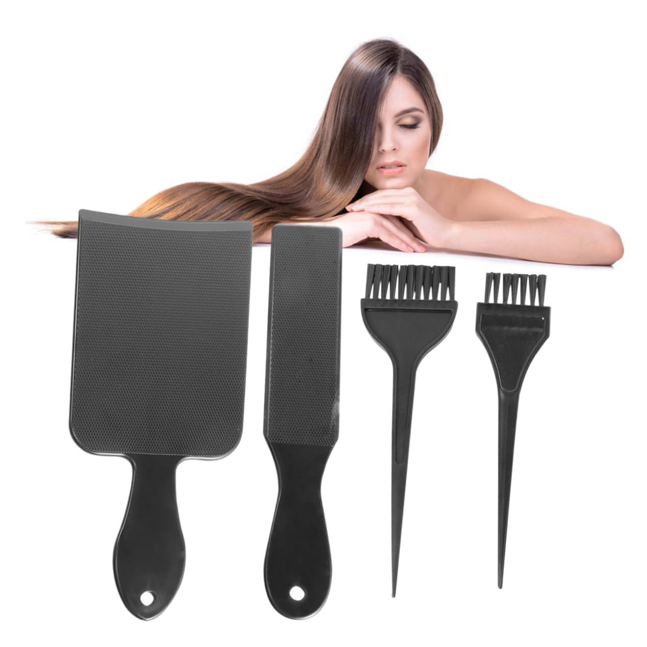 IWOWHERO Hair Set 4pcs Dyeing Tools Hair Coloring Board Abs Plastic Safe for Scalp for Salon Diy Use