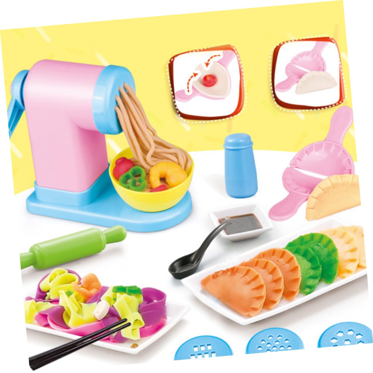Máquina de Fideos de Plastilina 3d de Plástico, 1 Juego | Moldes de Modelado para Hacer Formas Variadas, Apto para Aulas y Aprendizaje Temprano
