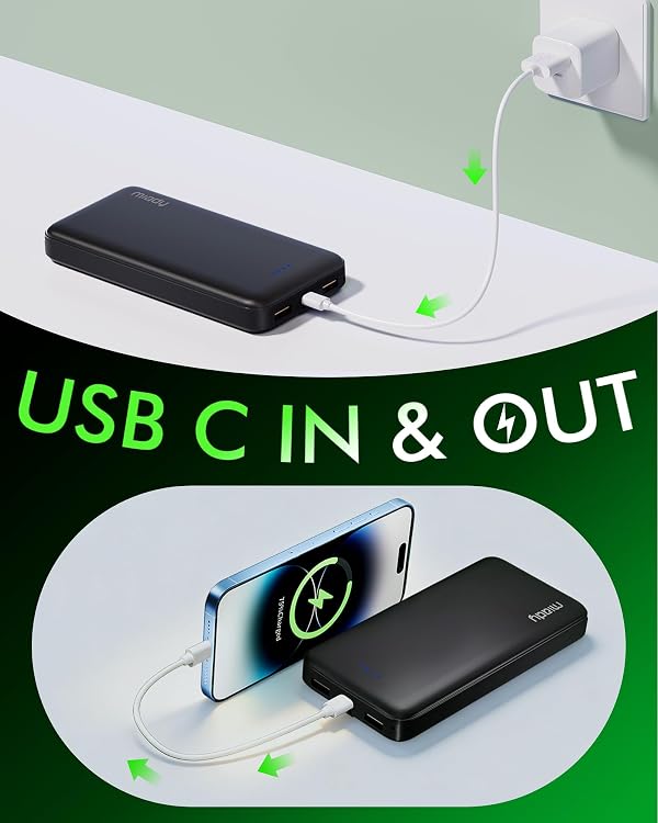 Miady 2-Pack Portable Charger PD 22.5W Power Bank 20000mAh Battery Pack by Miady - Used condition - Image 5