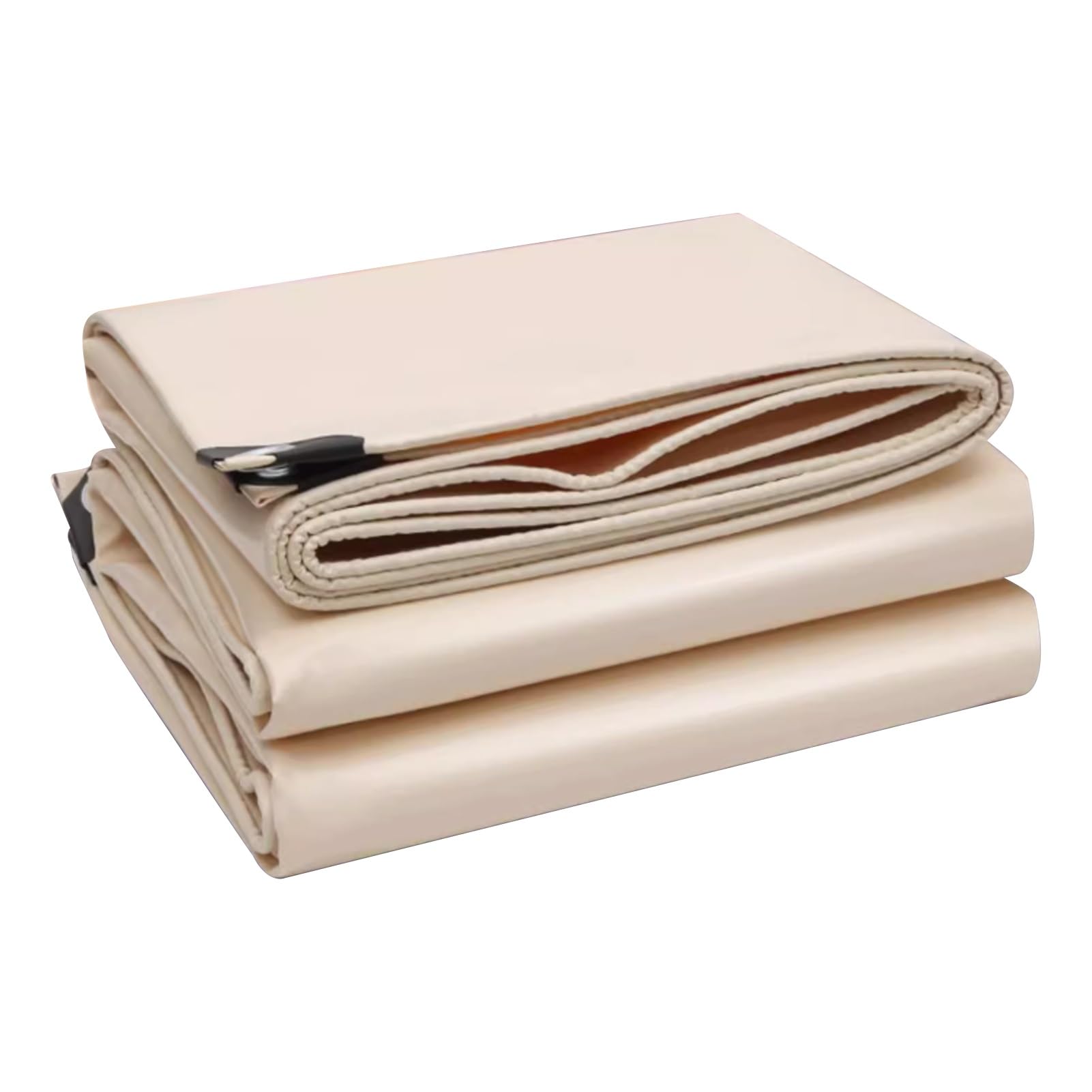 ksxnkhk Tarps Heavy Duty Waterproof Tarpaulin, Beige Canvas Tarpaulin 1.5x2m 1.2x1.5m 2x3m 3x4m Tarp Sheet, Foldable Ground Sheet Cover for Truck Tent Factory Roof (Size : 4x5m)