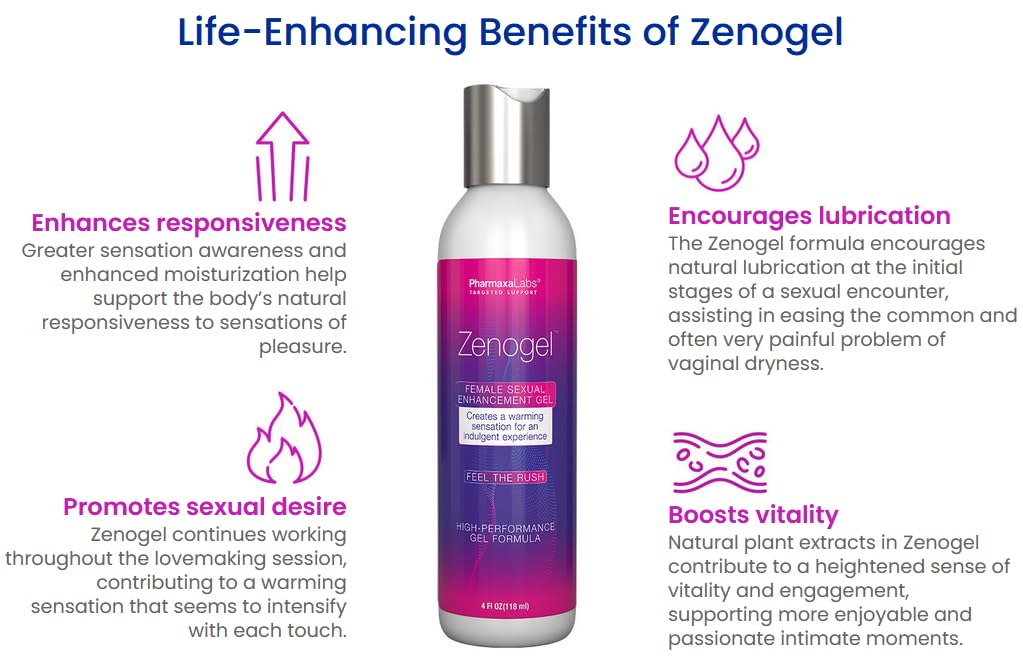 Amazon.com: Zenogel Female Enhancement Formula 2.0oz Gel (4 Tube) Provide  Deliciously Light and Velvety Lubrication : Health & Household