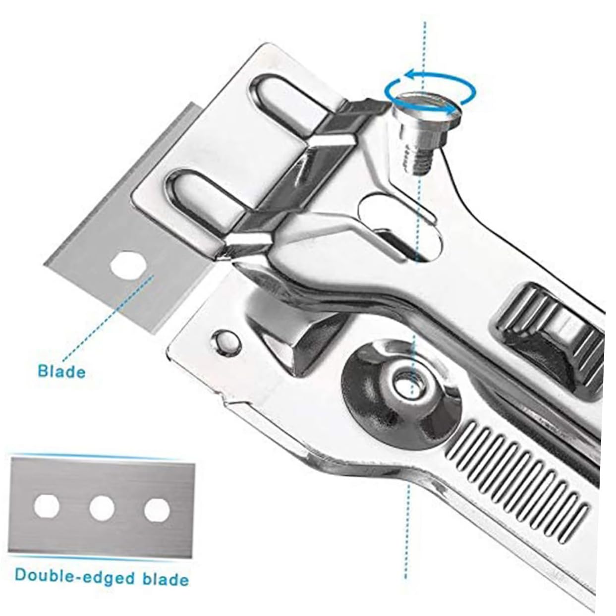 Cabilock 3sets Raschietto Vetroceramica Professionale per Pulizia Superfici Induzione e Ceramica Strumento AntiGraffio Inossidabile Facile da Usare e Resistente