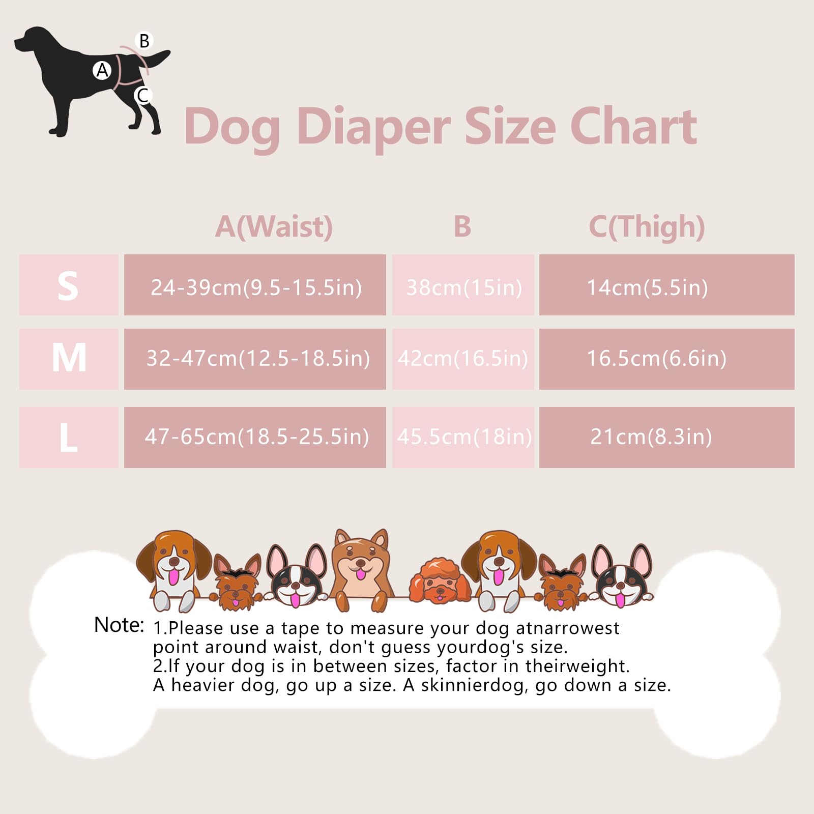 Janety 3 Pieces Washable Dog Diapers, Menstrual Pants, Black Pink Purple, Adjustable Highly Absorbent Nappies - Image 2