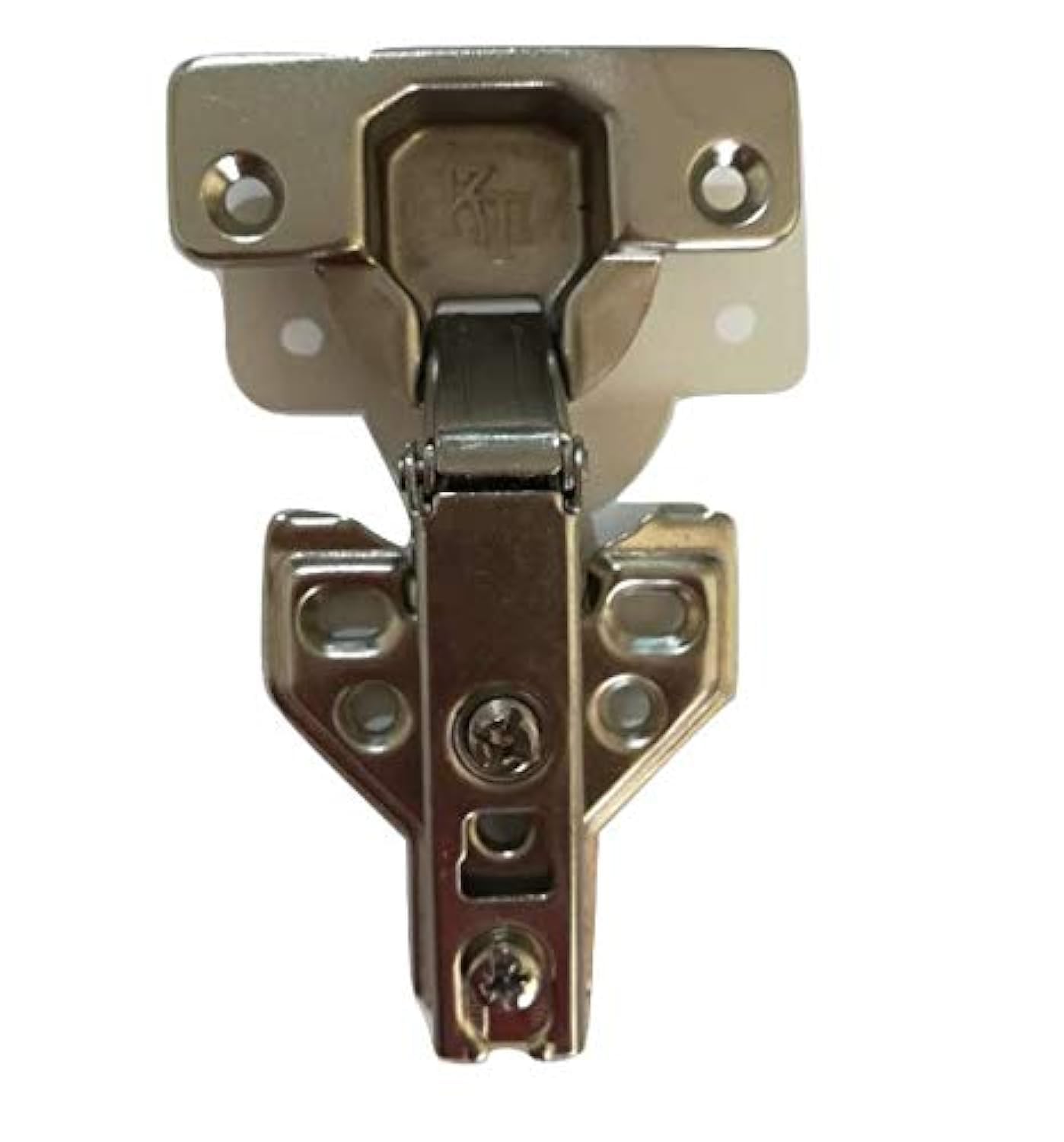 KT HINGES half bend (4 HOLE) With fish plate for Kitchen Cabinet Cupboard Wardrobe Door (2 PCS) half overlay