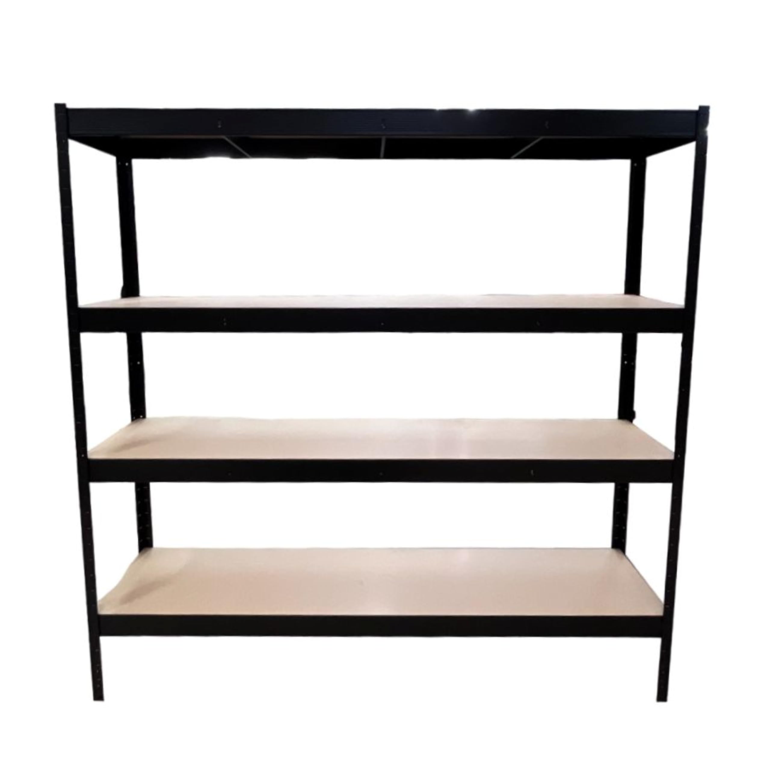 SCHULTE Regalwelt Schwerlastregal mit 4 MDF-Böden, 180x150x50 cm (HxBxT), 150 Kg Traglast pro Boden, schwarz