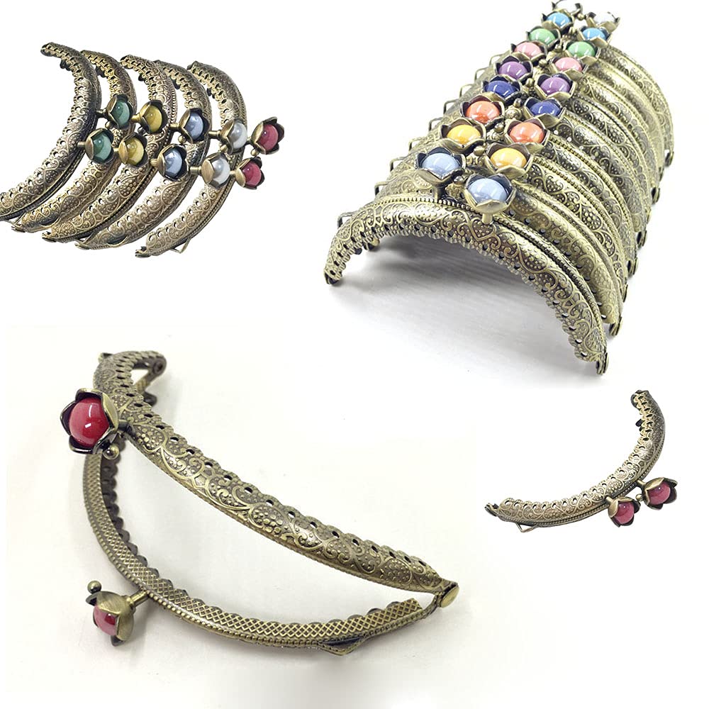 5Pcs Cerradura De Marco De Metal para Bolso, Bloqueo De Beso, Cierre Estilo Cartera, Del Arco Del Metal, De Hierro