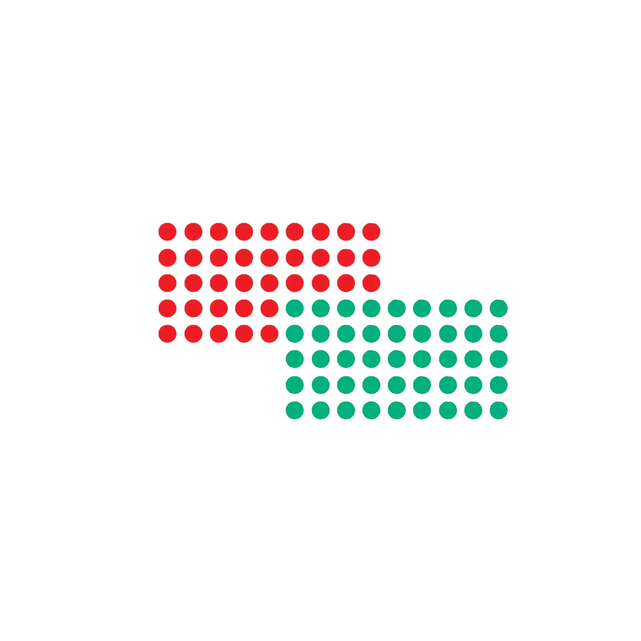 Franken UMZ P19/12 Adhesive Marking Spots 19 mm Pack of 1000 Red and Green