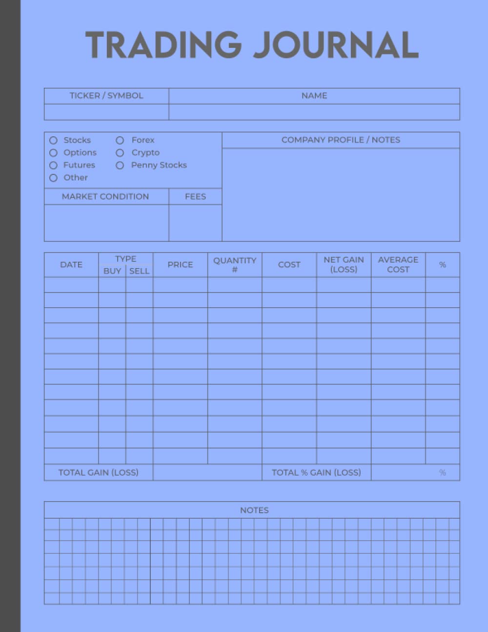 Trading Log Book Stocks Forex Options And Crypto Trading Log | Desertcart  Seychelles