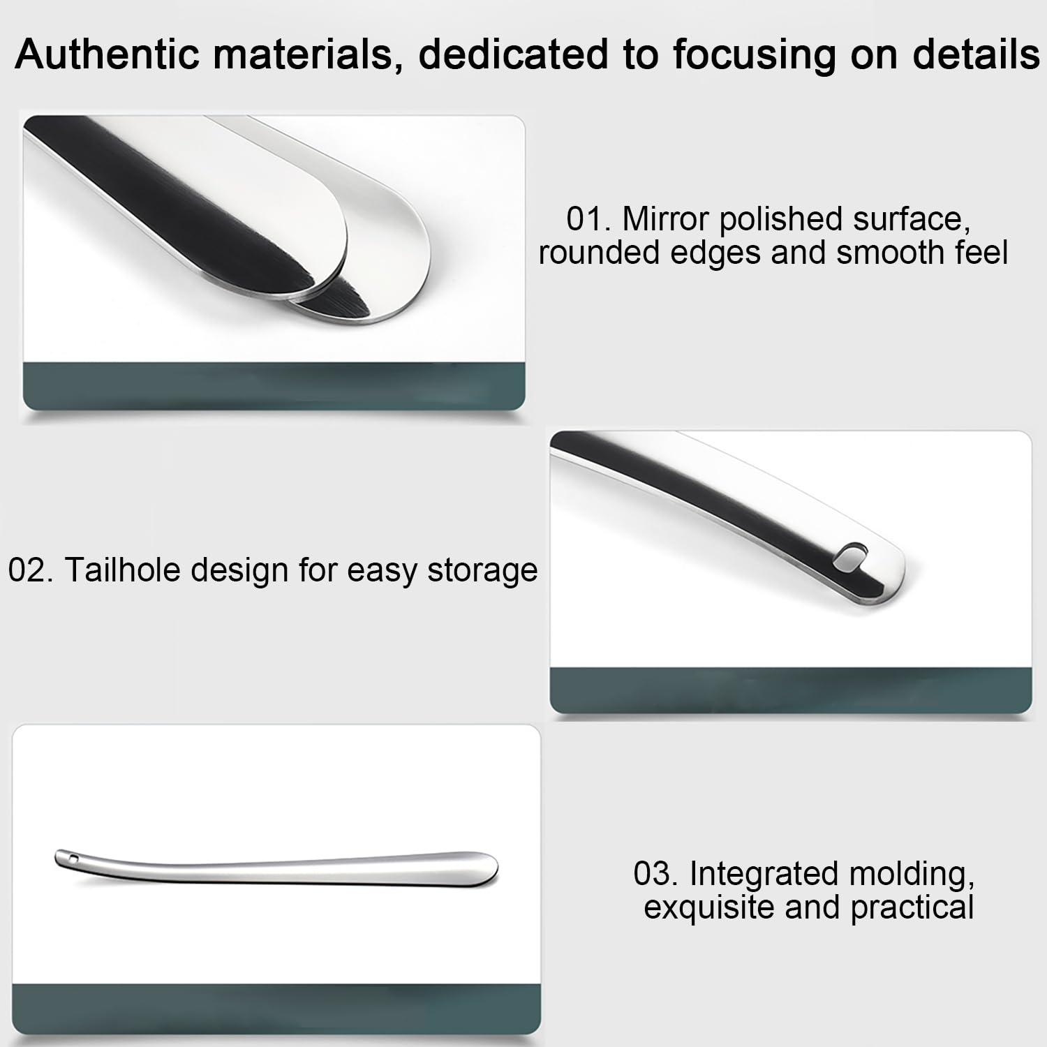 3 Calzascarpe Lunghi In Acciaio Inox 30 Cm | Per Adulti E Anziani - Design Ergonomico - Foto 4