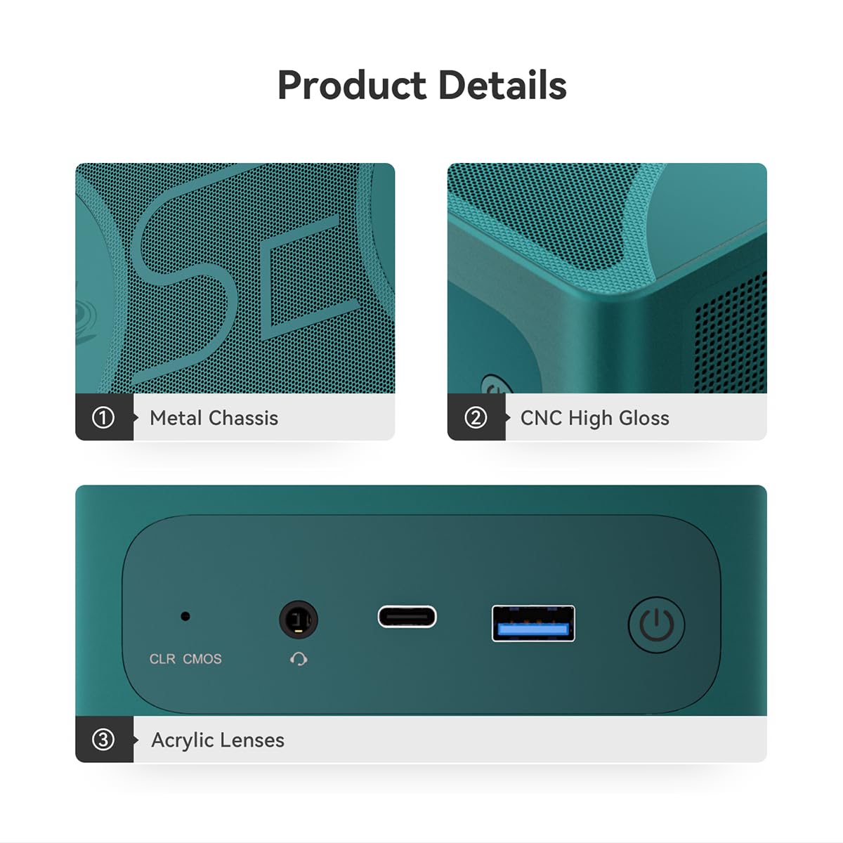 Beelink SER6 PRO Mini PC 11 Pro, AMD Ryzen 7 7735HS (8C/16T 4.75Ghz'e