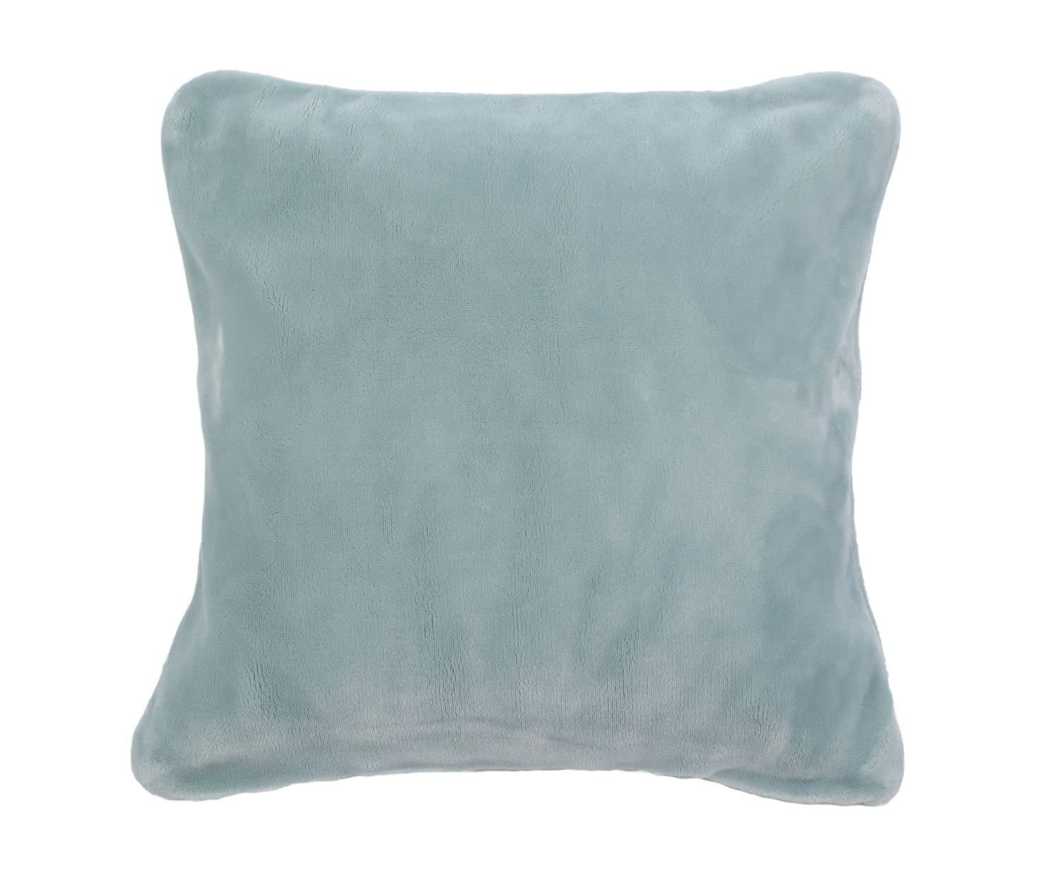 Gözze - Premium Cashmere Feel Cushion Covers, Set of 2, 500 g/m², 50 x 50 cm - Aqua