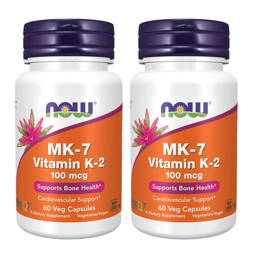 Vitamin K-2 (MK7) Veg Capsules, 100 mcg, 60 Count, Pack of 2