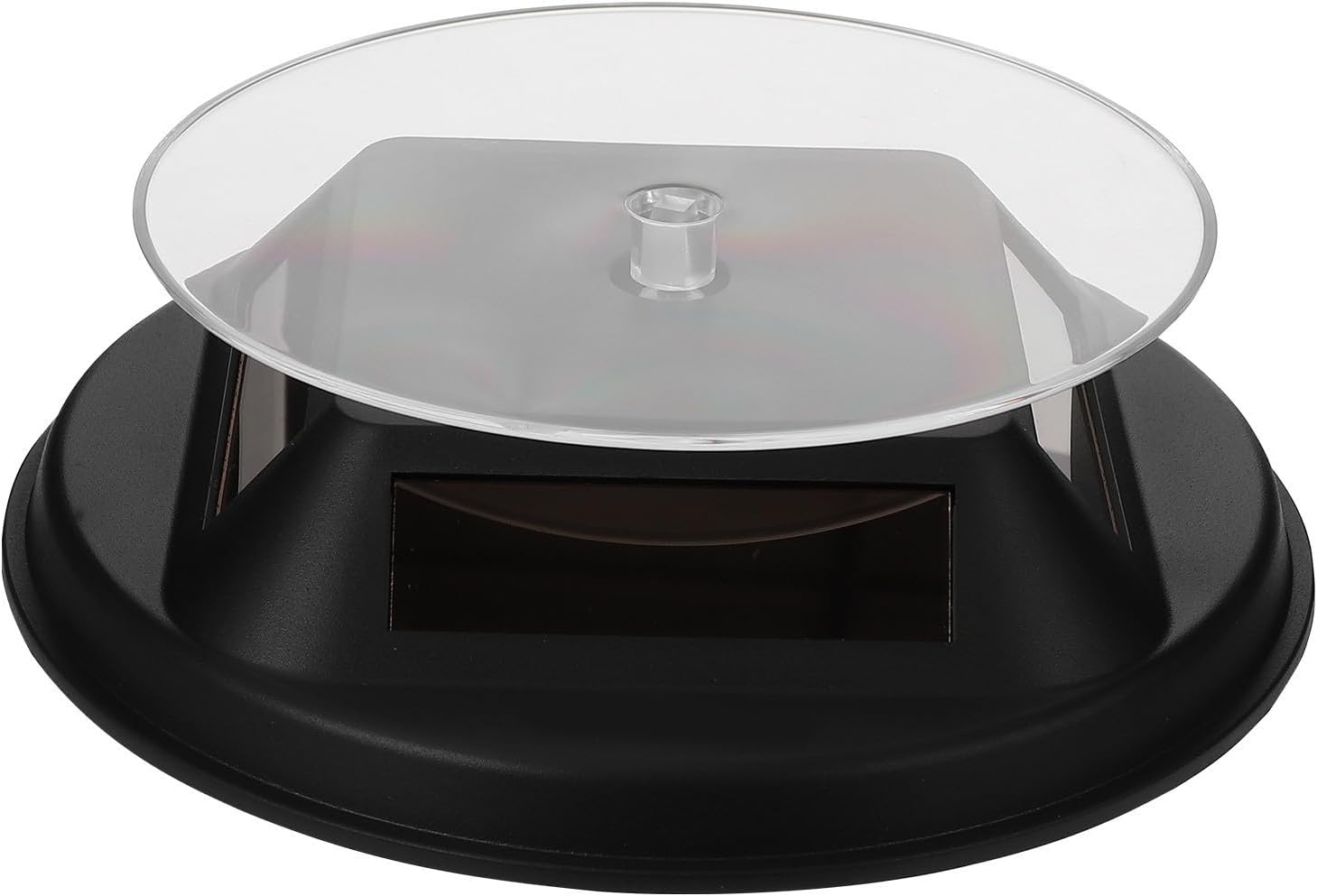 KICHOUSE 360 Degree Rotating Display Stand Solar Powered for Watch Bag Shop