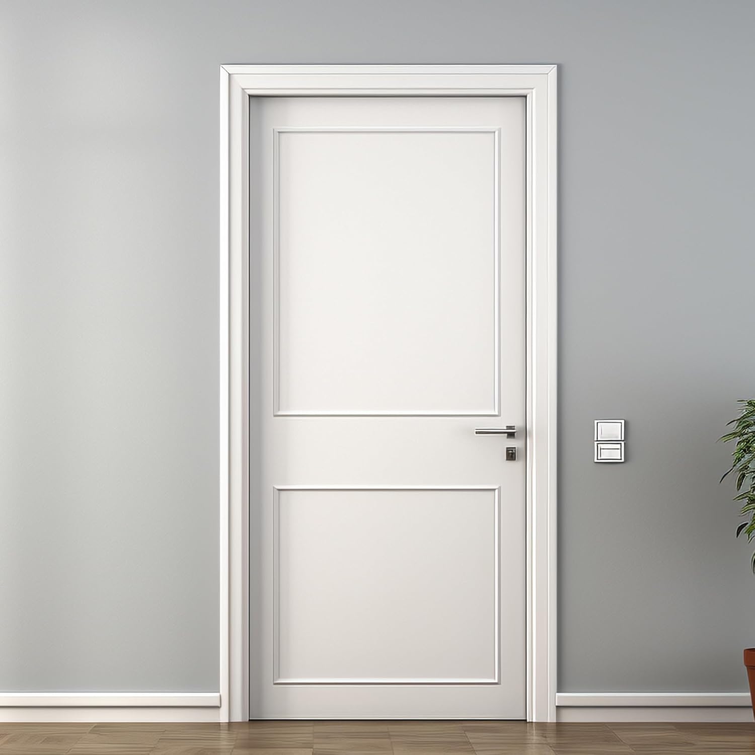 2 Set of 20" x 20" and 20" x 30" Pre-Cut Accent Wall Molding Trim Kit, Peel and Stick Premade Wainscoting Panels for Interior Decoration, Ready to Assemble Chair Rail Moulding 20" x 20" + 20" x 30" 2-Frame
