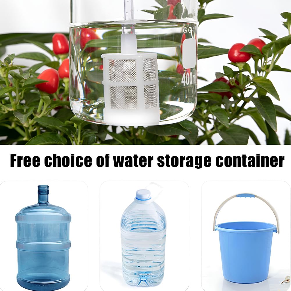 Sistema di irrigazione da giardino, Irrigatore automatico per piante fai-da-te, Kit di irrigazione a goccia automatico con timer per tubo ad energia solare, Pompa per irrigazione a goccia per piante