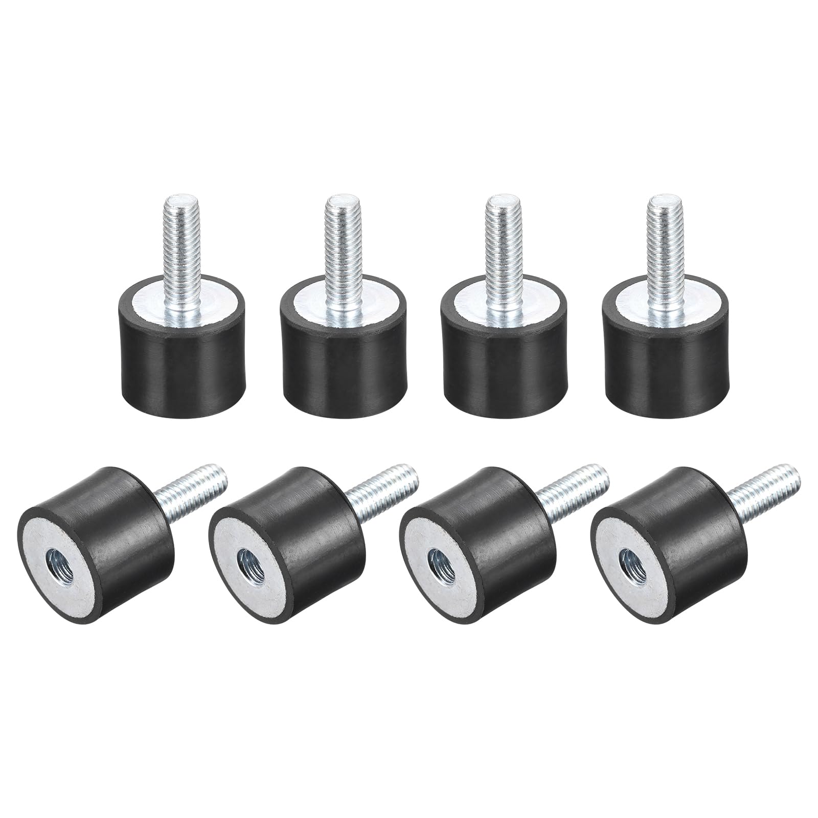 uxcell Rubber Mounts 8pcs M6 Male/Female Vibration Isolator Shock Absorber D20mmxH15mm