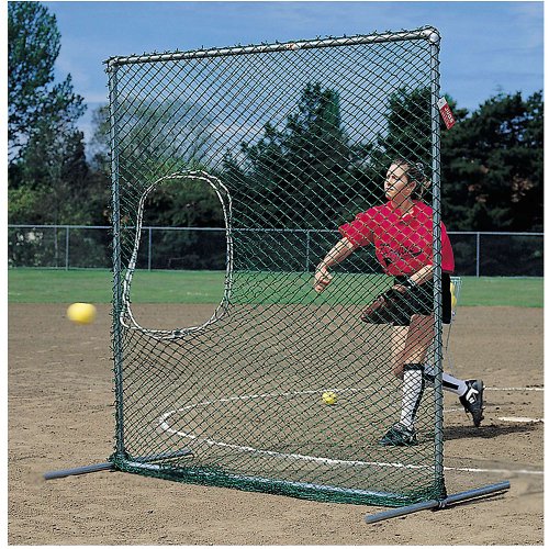 Jugs Quick-snap Softball Screen with Ball Pouch, 6 - Feet