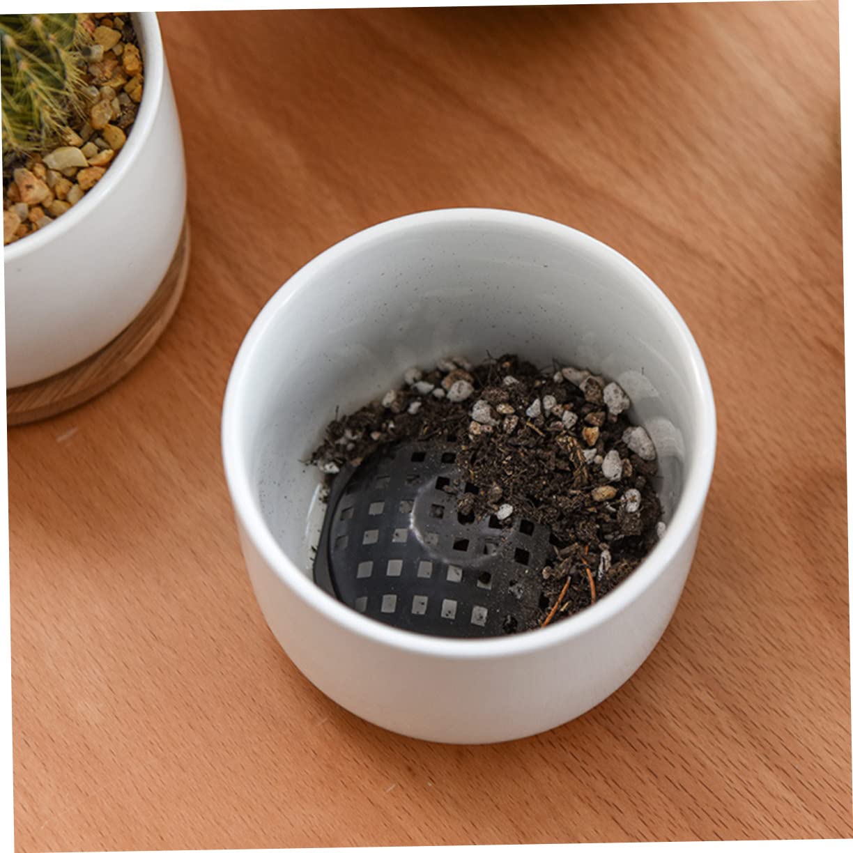 Mikikit 20pcs Flowerpot Spacer Pot Liners for Plants Garden Pot Bowl Shape Planter Drainage Hole Screens Pot Plant Planter Pot Hole Mesh Pad Potted Bonsai Pots Plastic Flowerpot Pads Pp