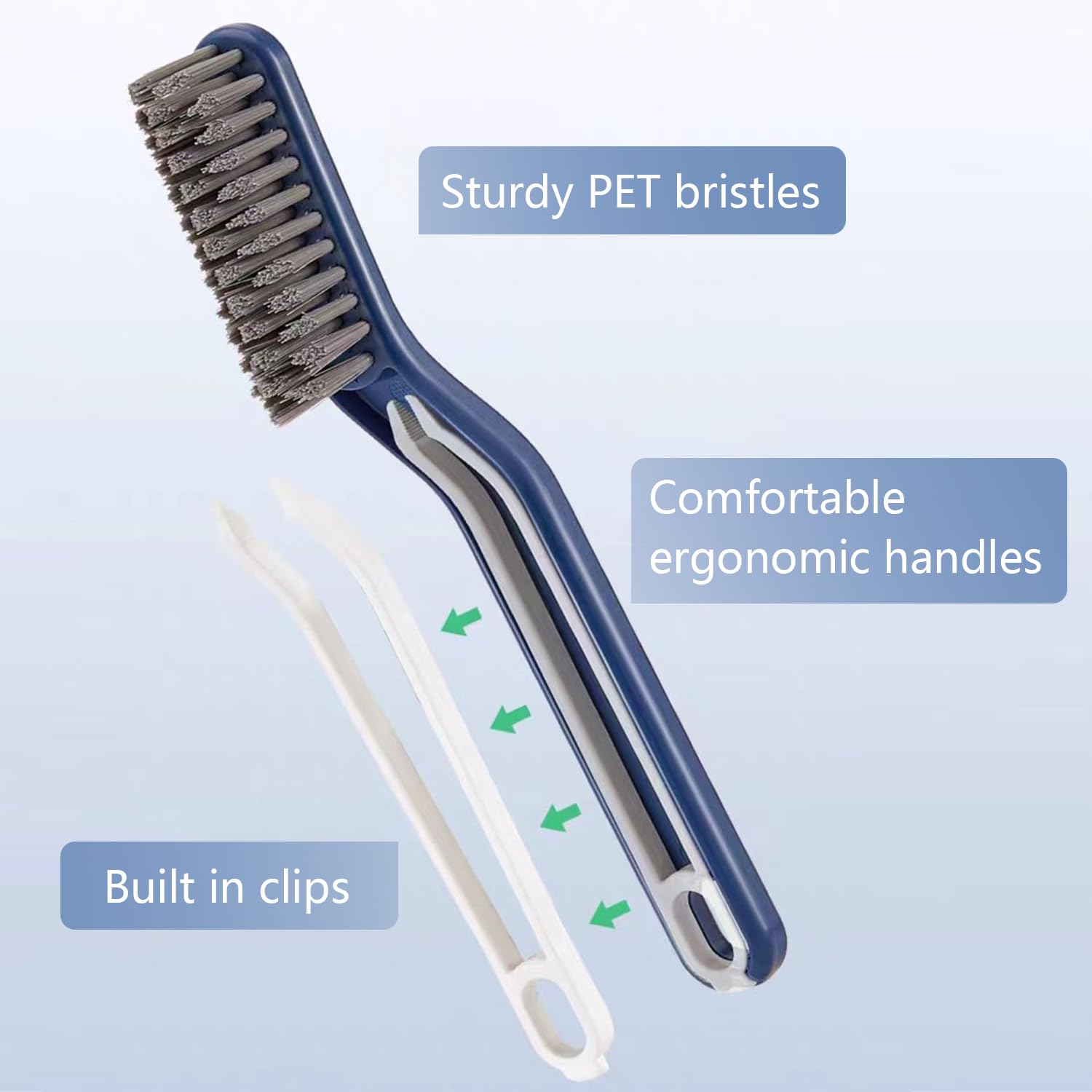 Gap Cleaning Brush New Multifunctional Bathroom Gap Brush Crevice Cleaning Brush Tool, For Slots Shutter Door Track Bathroom Kitchen Tiles Window Kitchen 2Pcs Pack