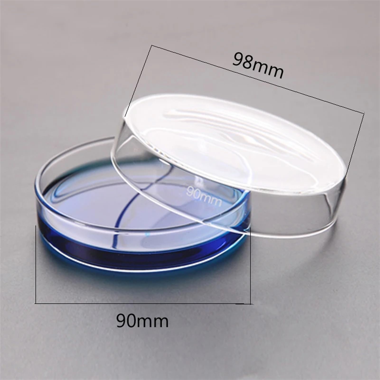 10 unids/pack 90mm placa de Petri de vidrio plato de cultivo bacteriano equipo de laboratorio de química de vidrio de borosilicato