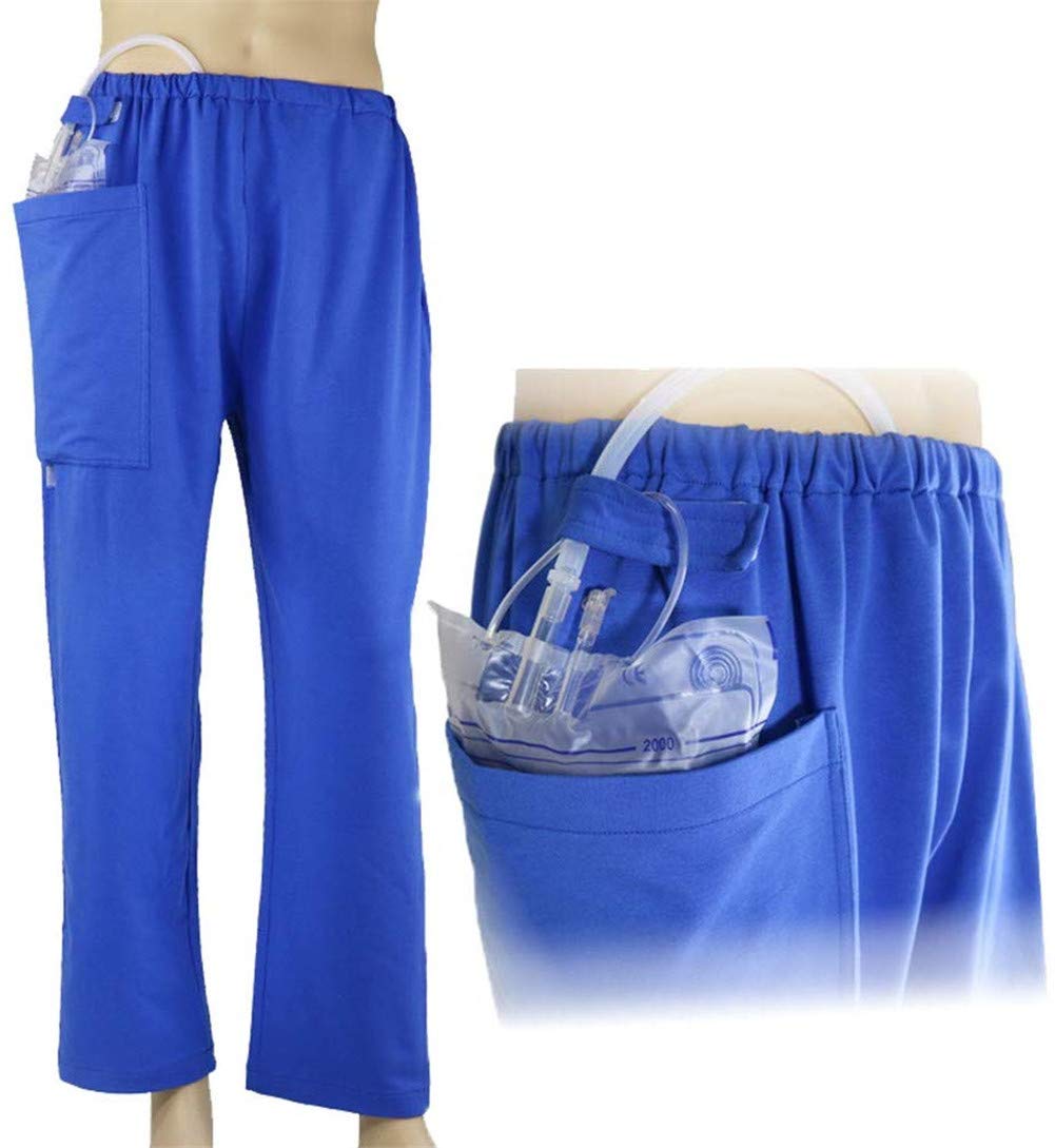 Buy ZSBY Incontinence Care Trousers Catheter Pants for Elderly/Ostomy