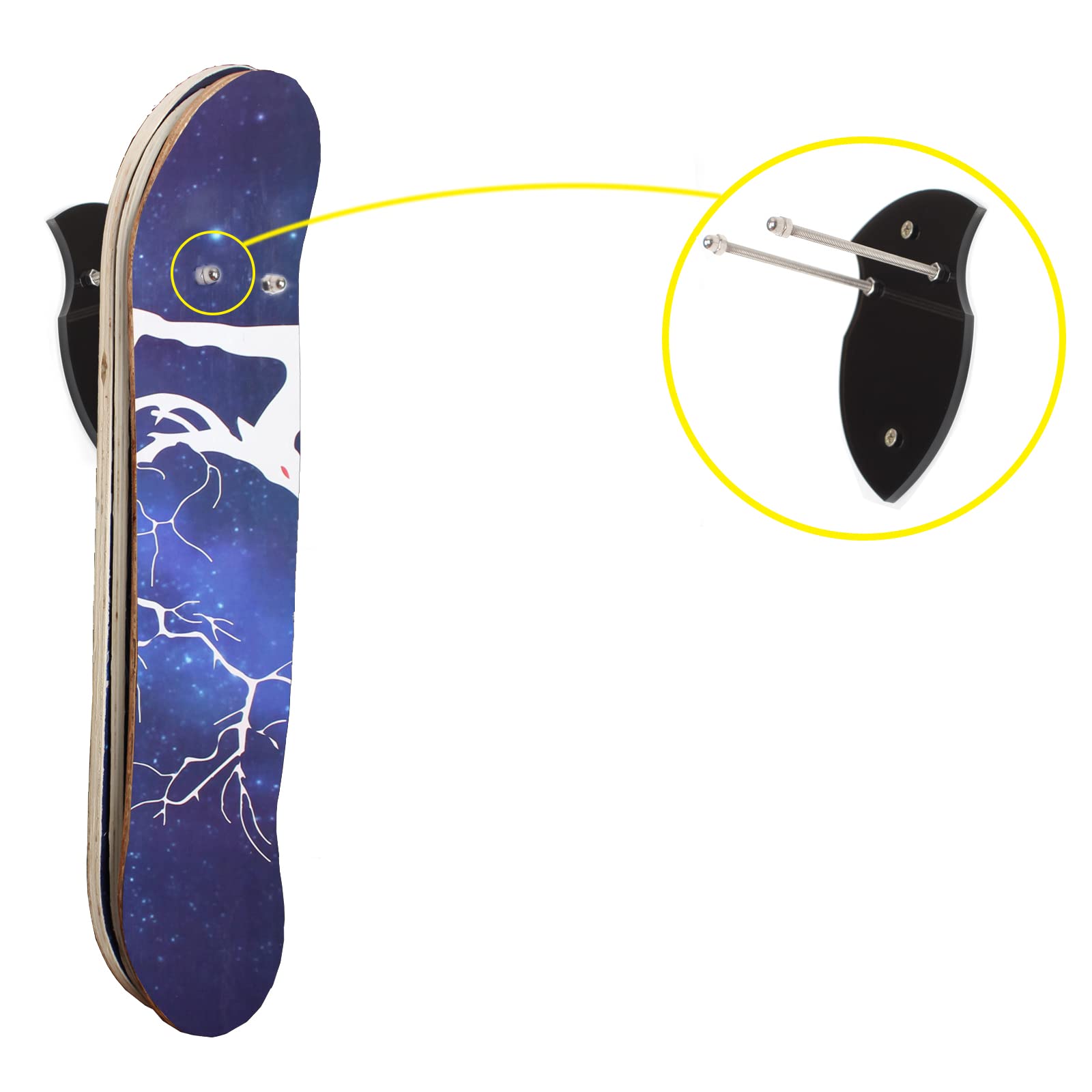 Supporto Per Skateboard Da Parete - Design Moderno, Regolabile, Per Skate E Longboard, Eco-friendly - Foto 2