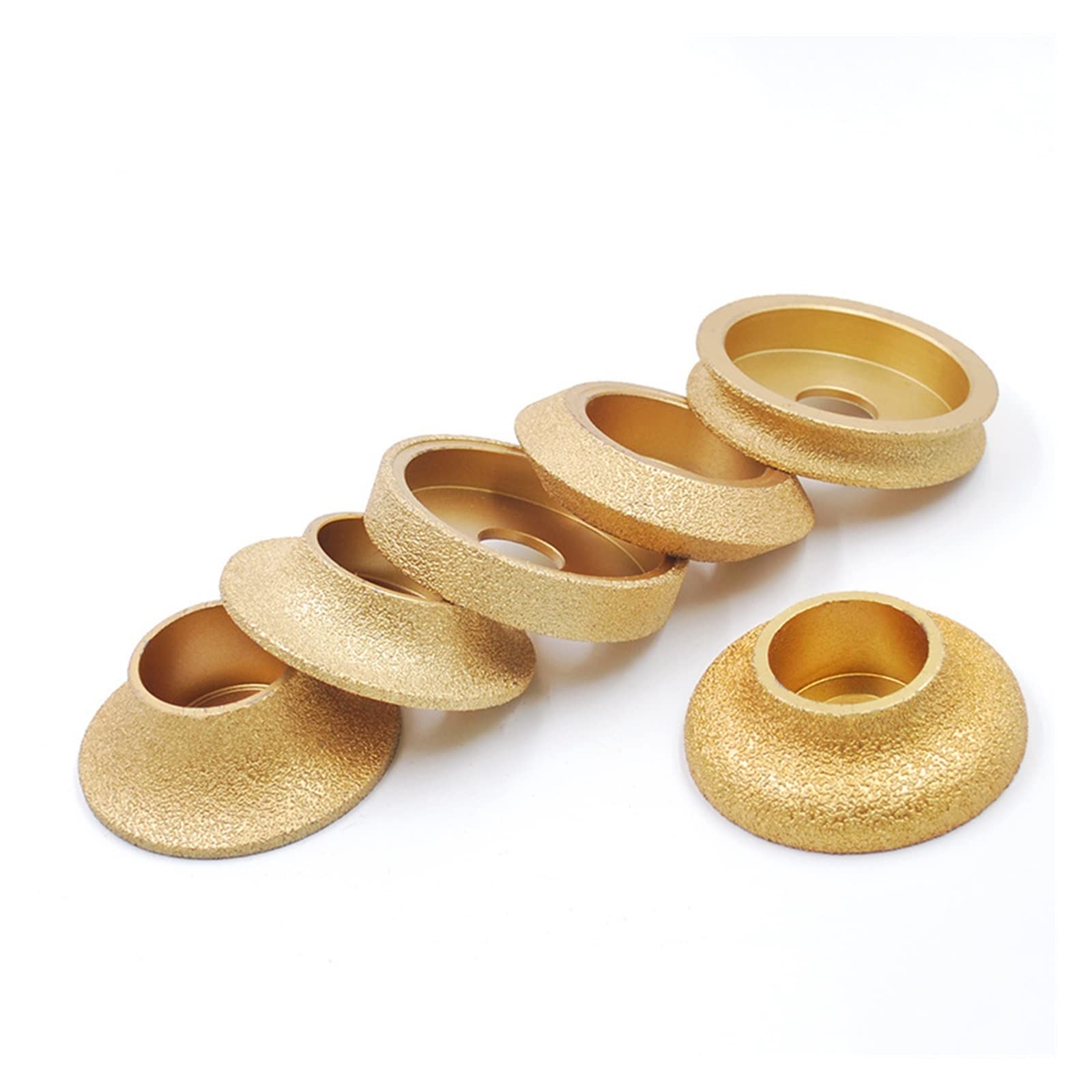 Diamentowa tarcza szlifierska, Otwór o średnicy 20 mm 3 cale 75 mm lutowana na sucho ściernica diamentowa lutowana próżniowo Demi-bullnose krawędź marmurowa tarcza szlifierska(404 Shape 40mm)