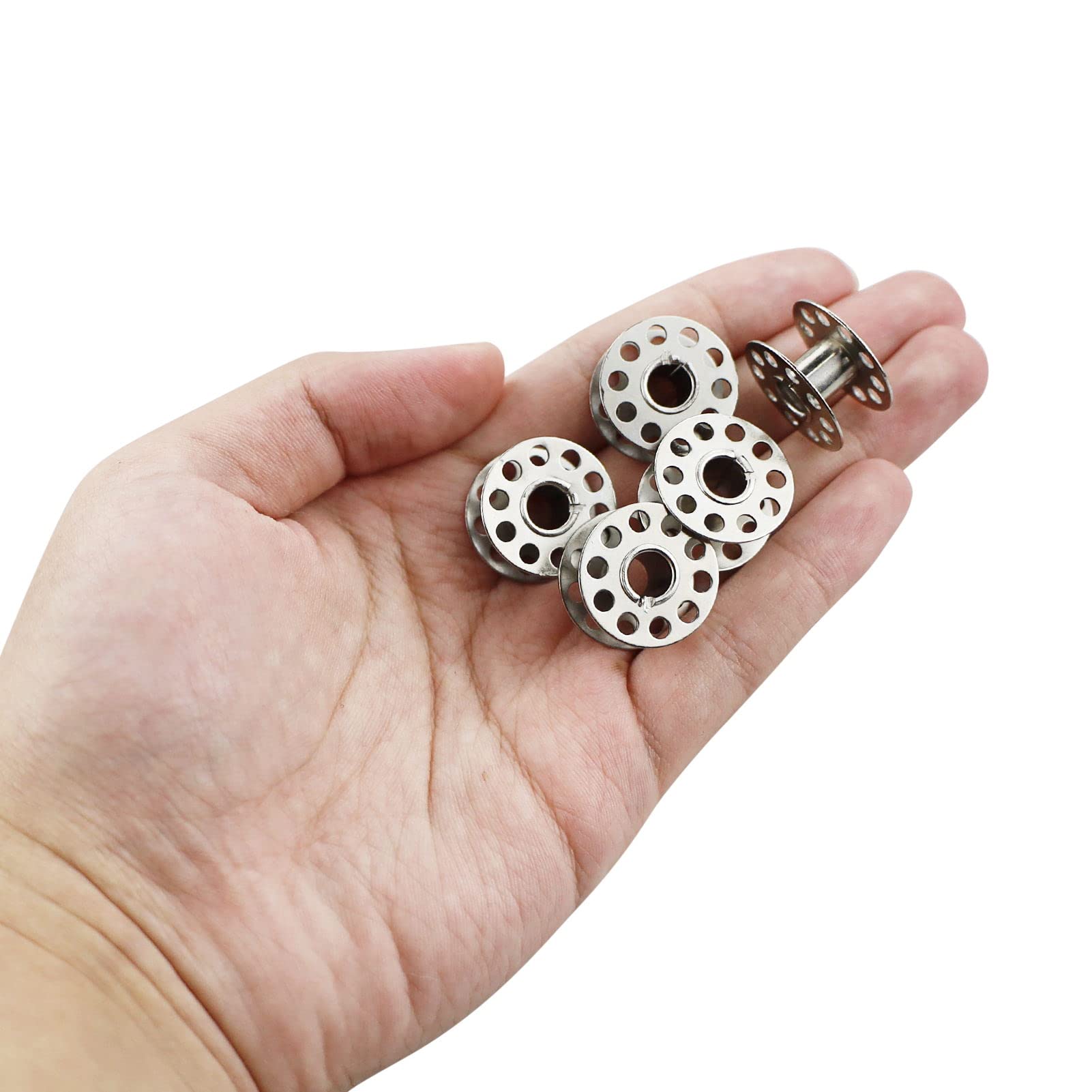 Accessori per il cucito 25 Bobine vuote Bobina di filo metallico con scatola porta spolina-RAPANDA