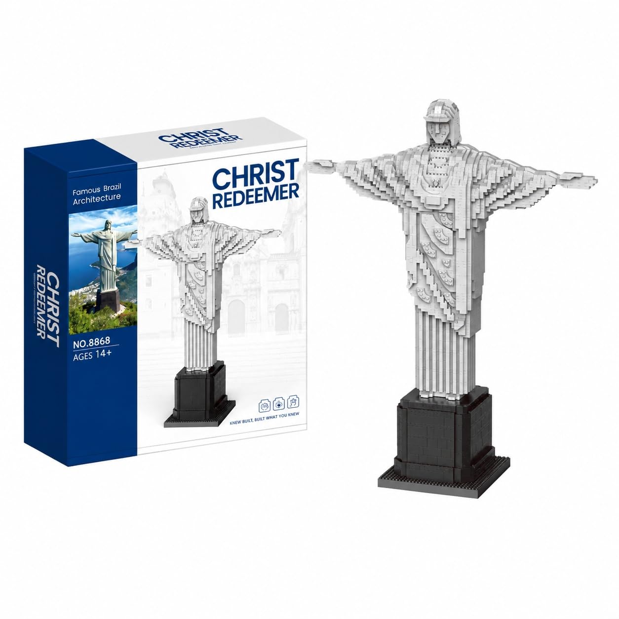 Aigidusansu World Architecture Blocks Building Set, Ancient Chinese Architecture Gardens,the Great Wall, Mini Diamond Blocks, Building Toy 3D puzzle for Children Gift (Christ the Redeemer)